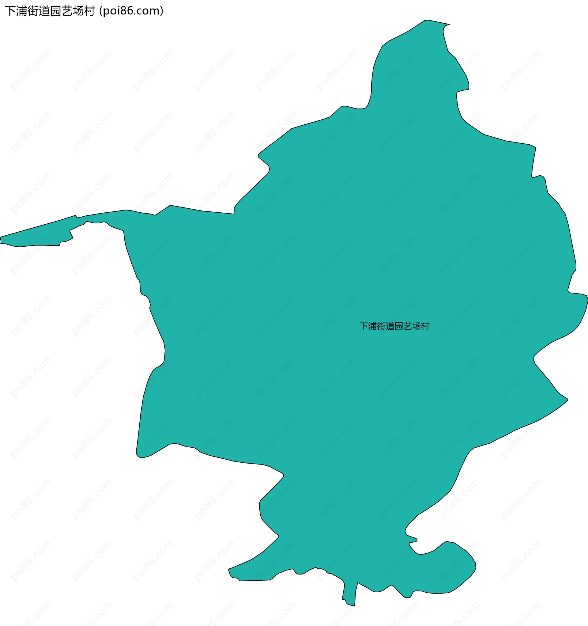 下浦街道园艺场村边界地图