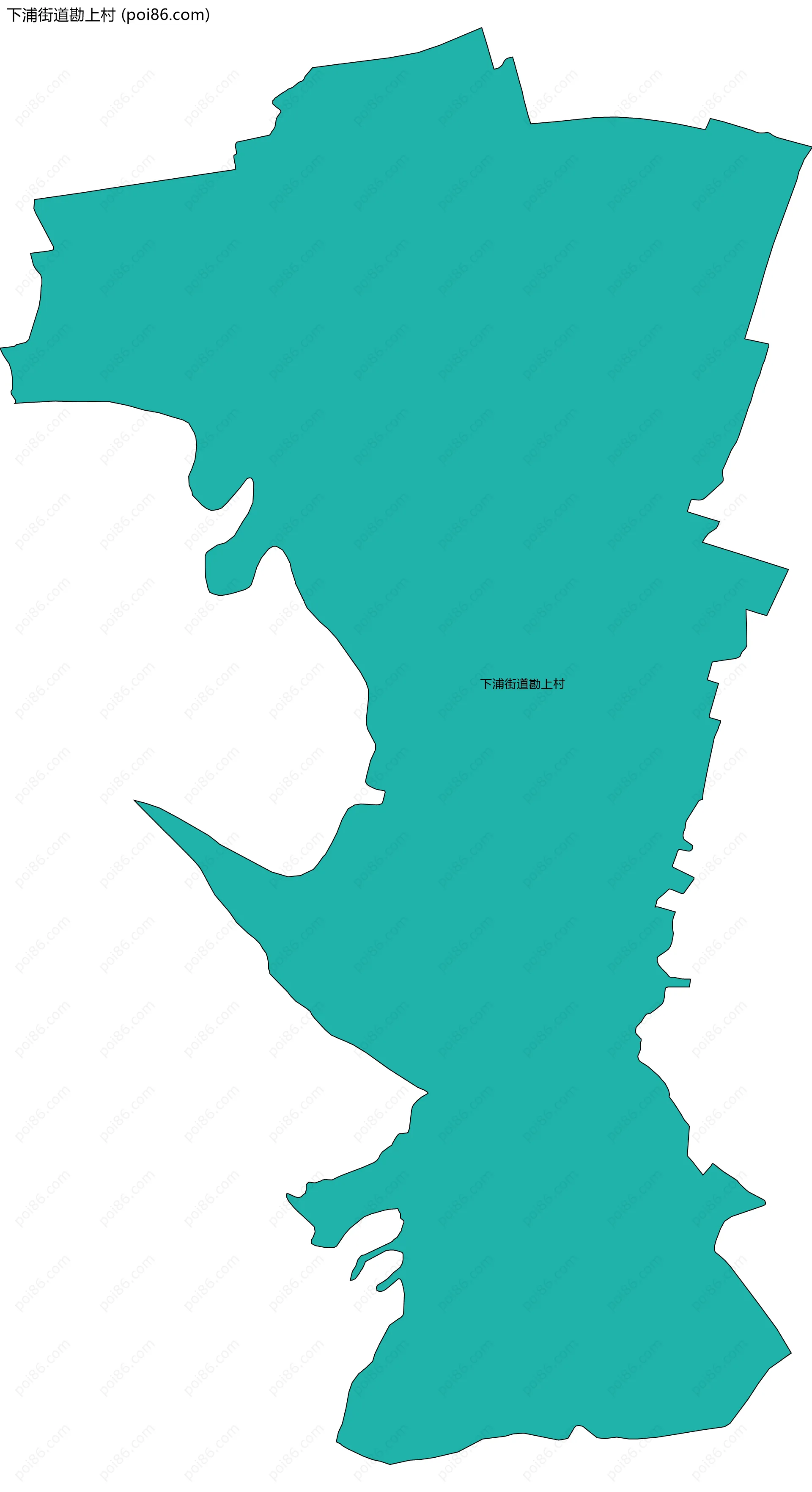 下浦街道勘上村边界地图