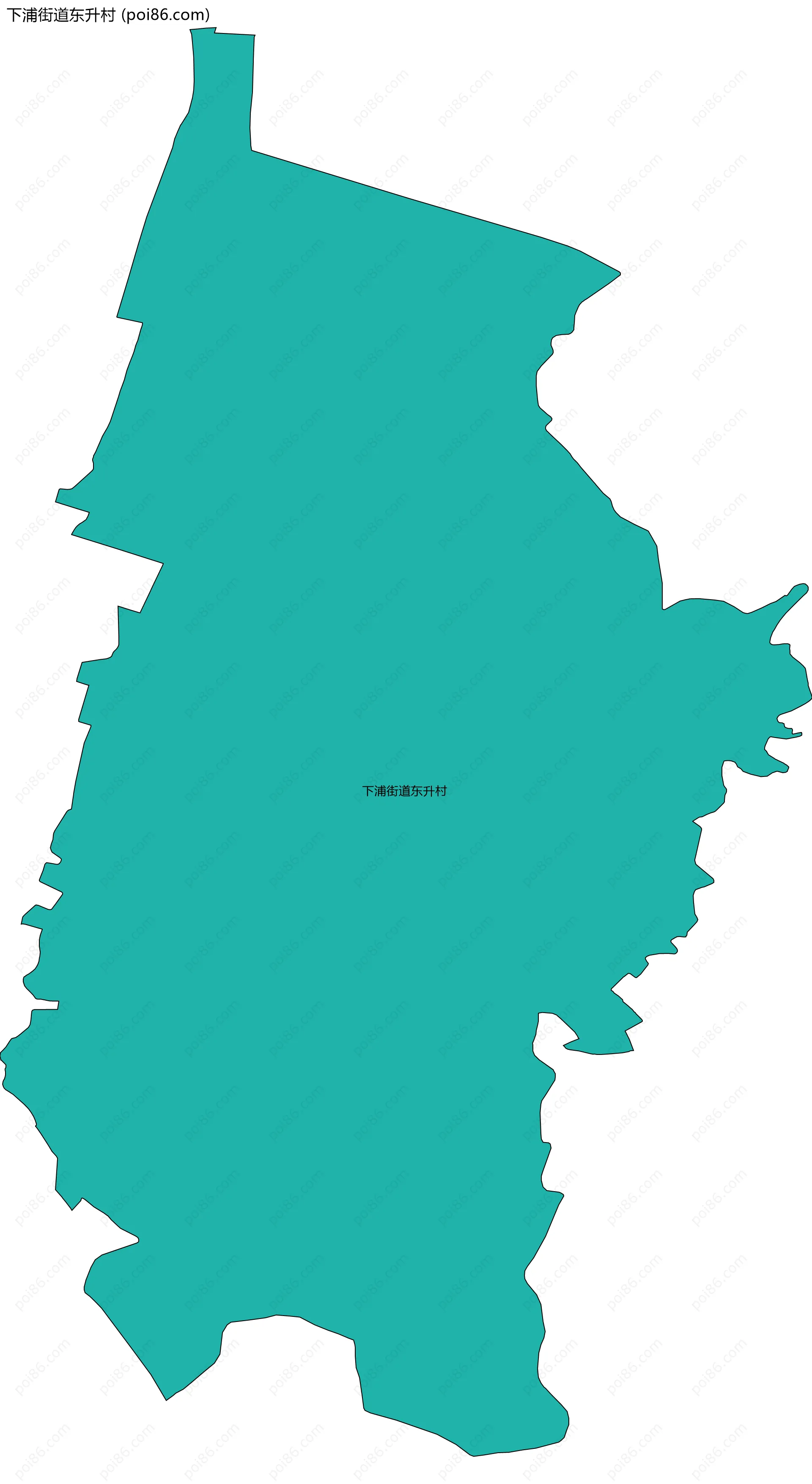 下浦街道东升村边界地图