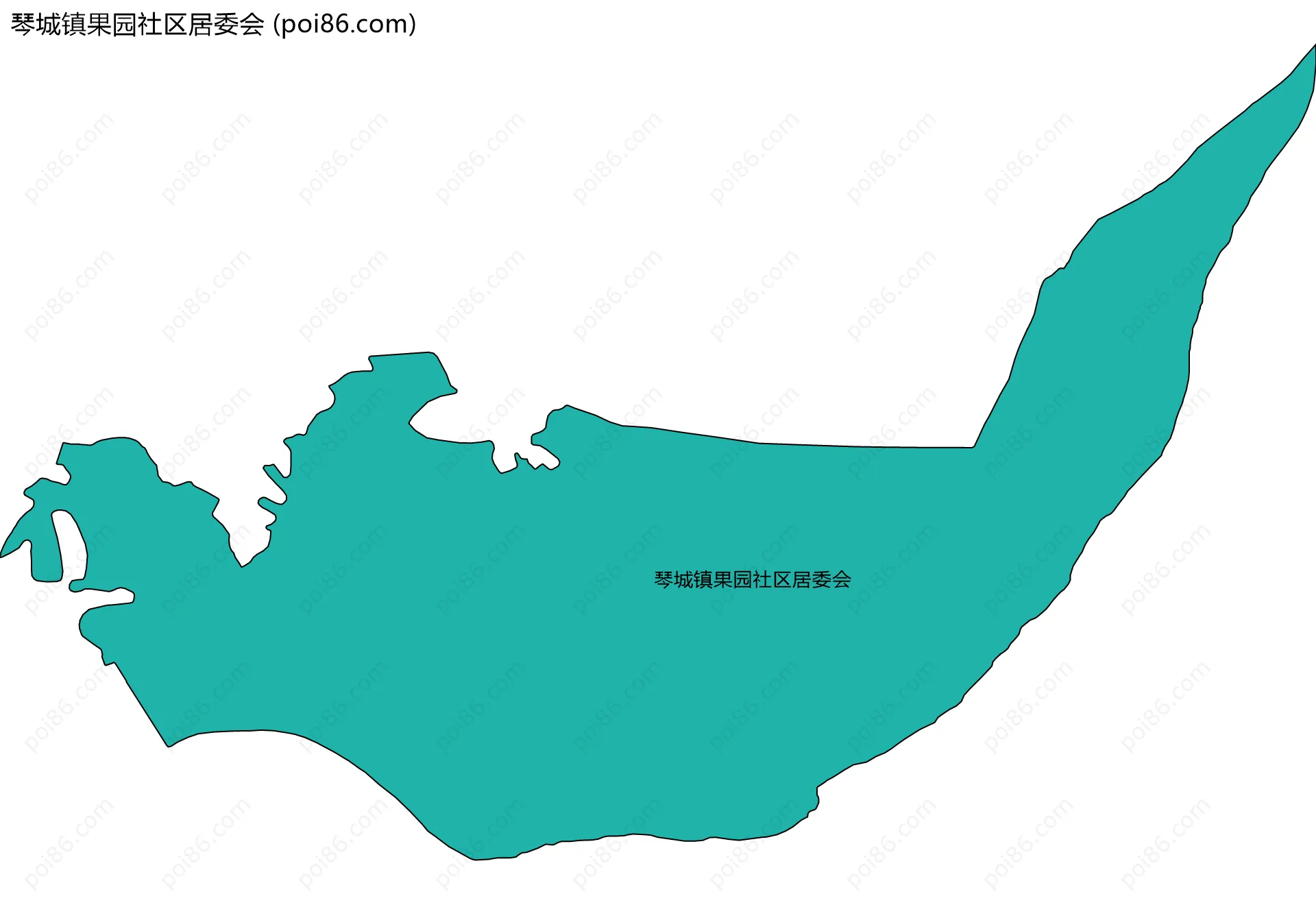 琴城镇果园社区居委会边界地图