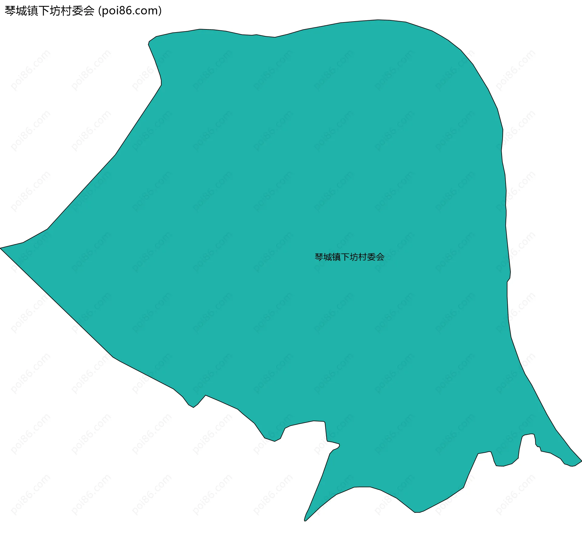 琴城镇下坊村委会边界地图