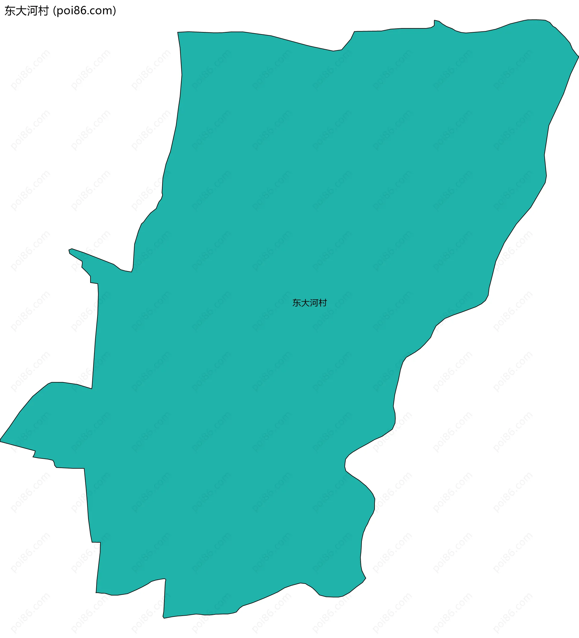 东大河村边界地图