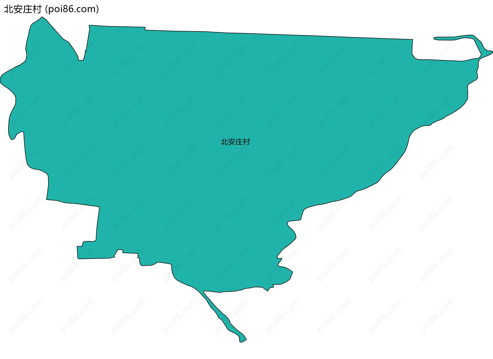 北安庄村边界地图