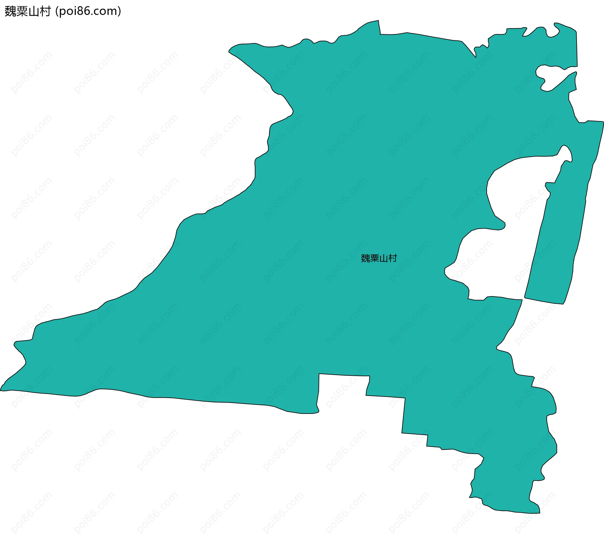 魏粟山村边界地图