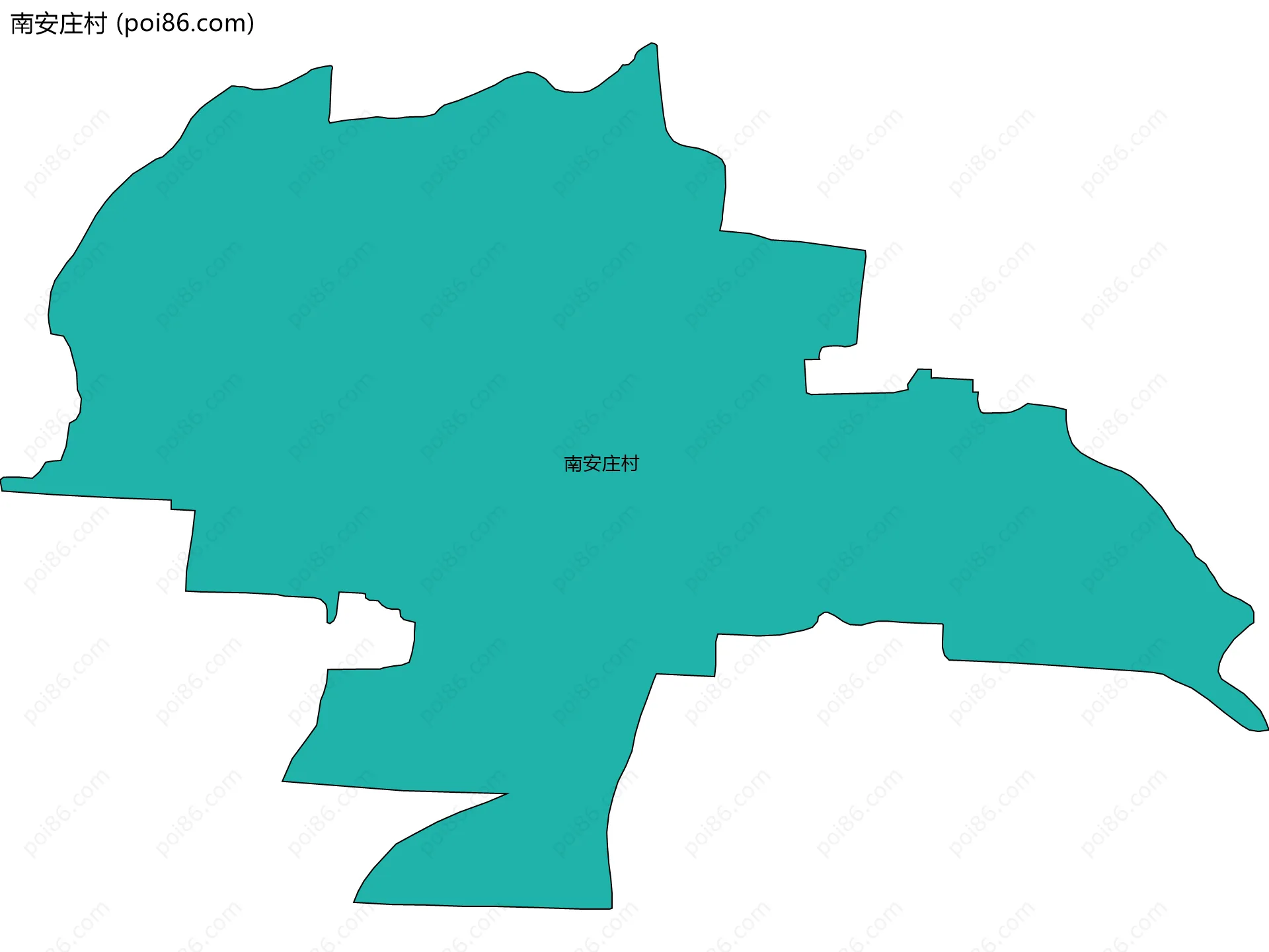 南安庄村边界地图