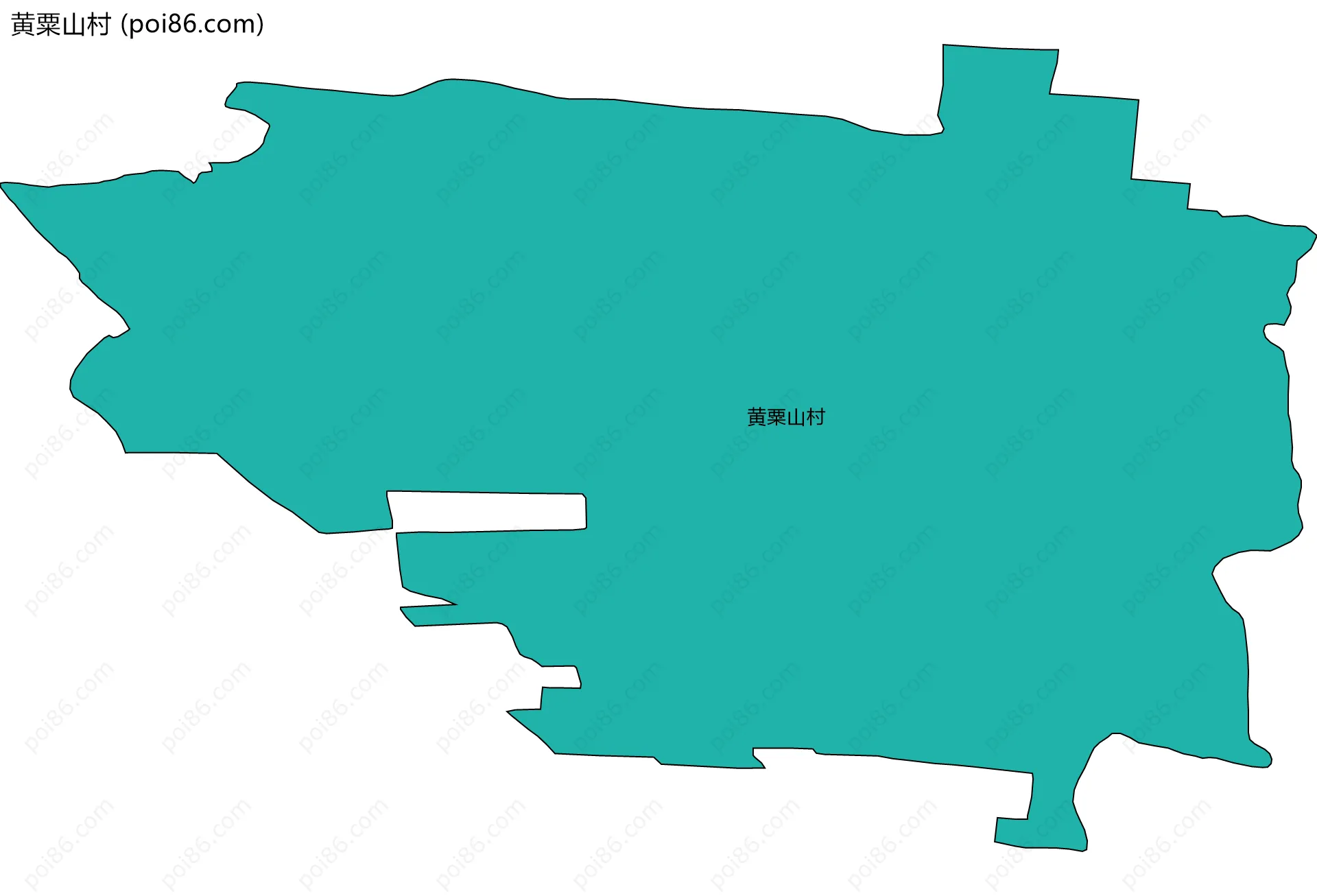 黄粟山村边界地图