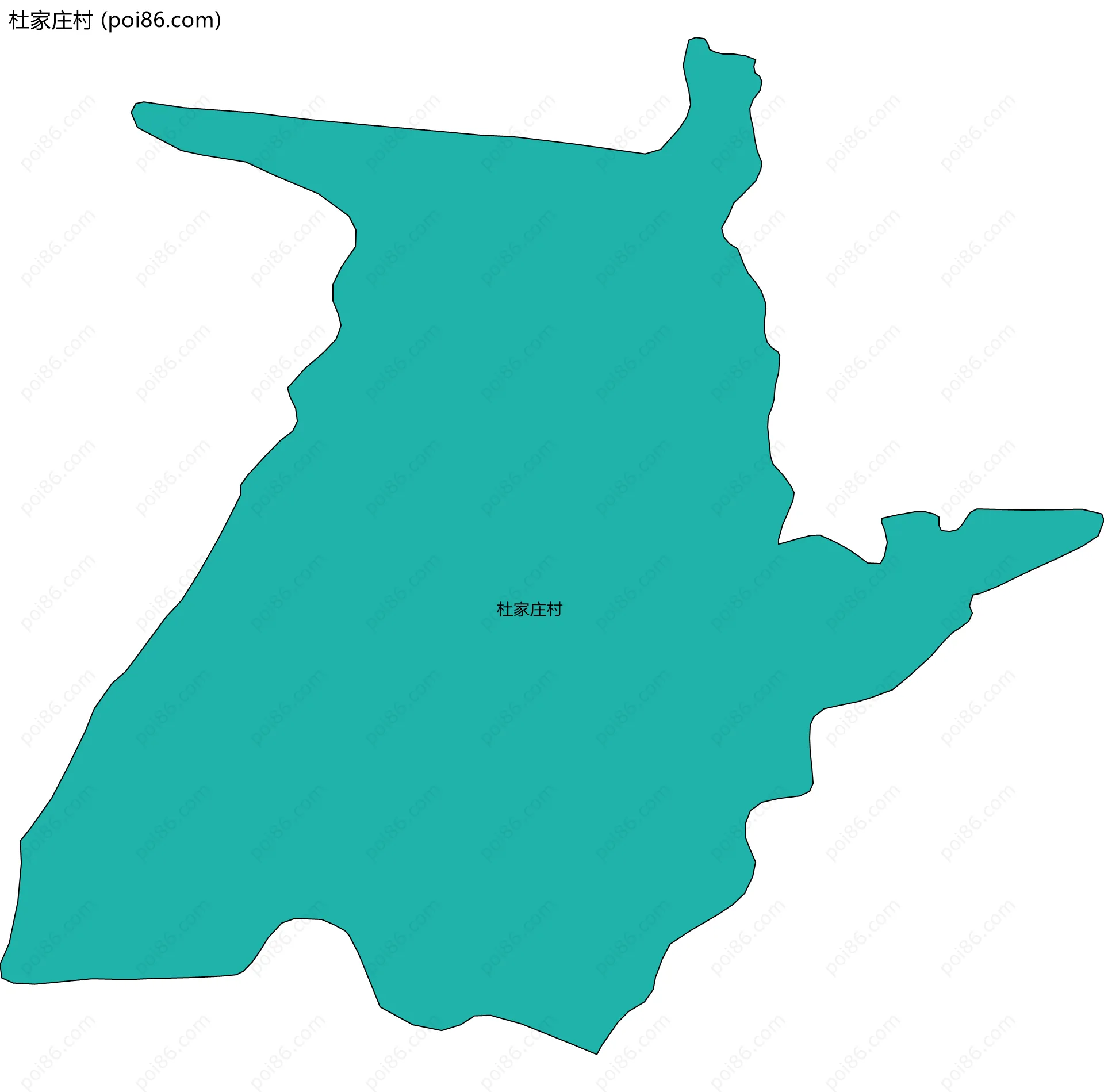 杜家庄村边界地图