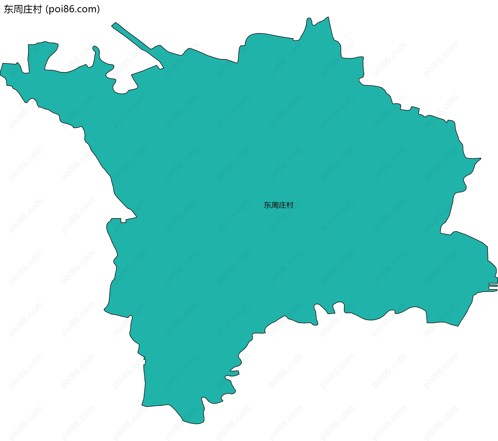东周庄村边界地图