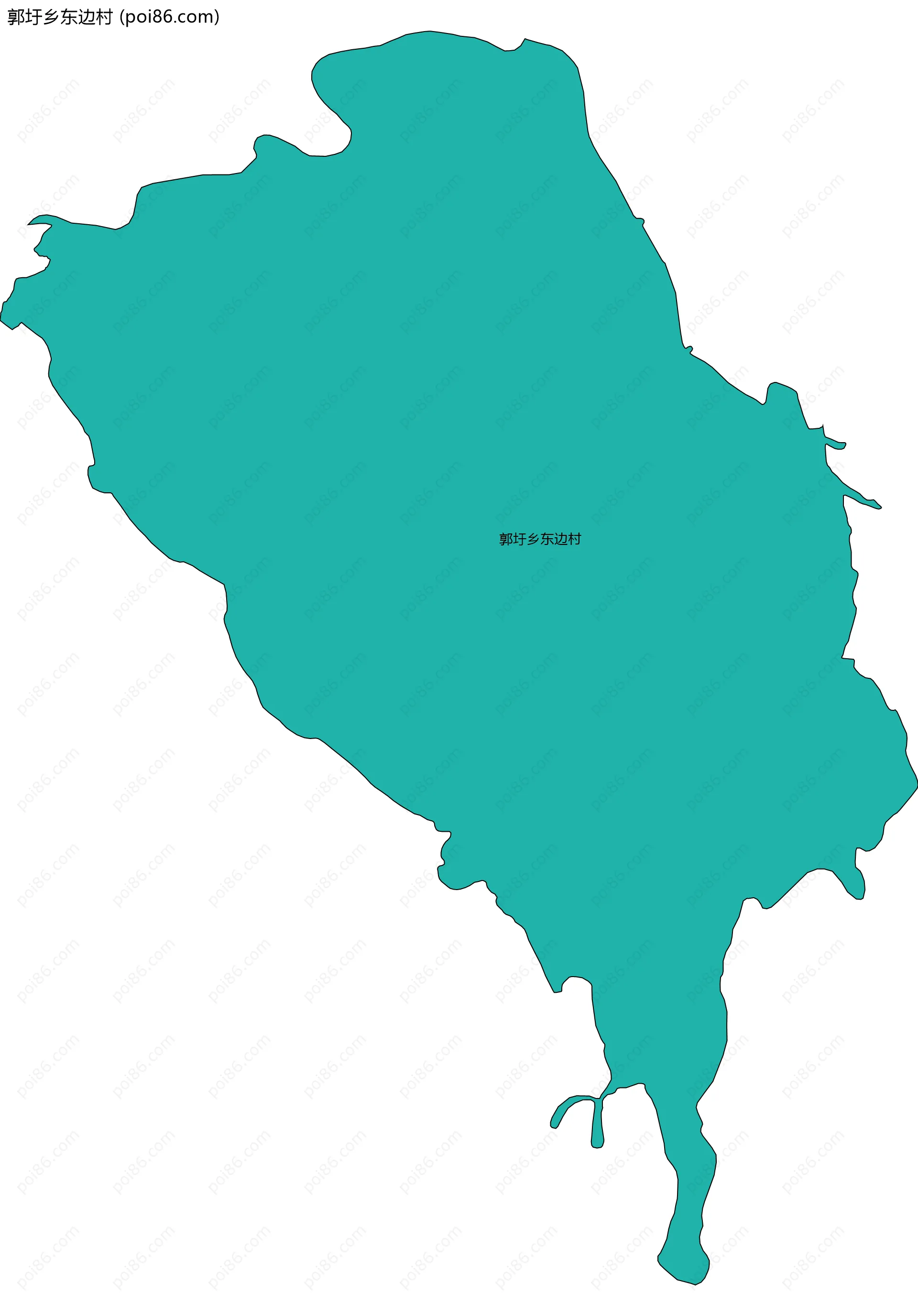 郭圩乡东边村边界地图