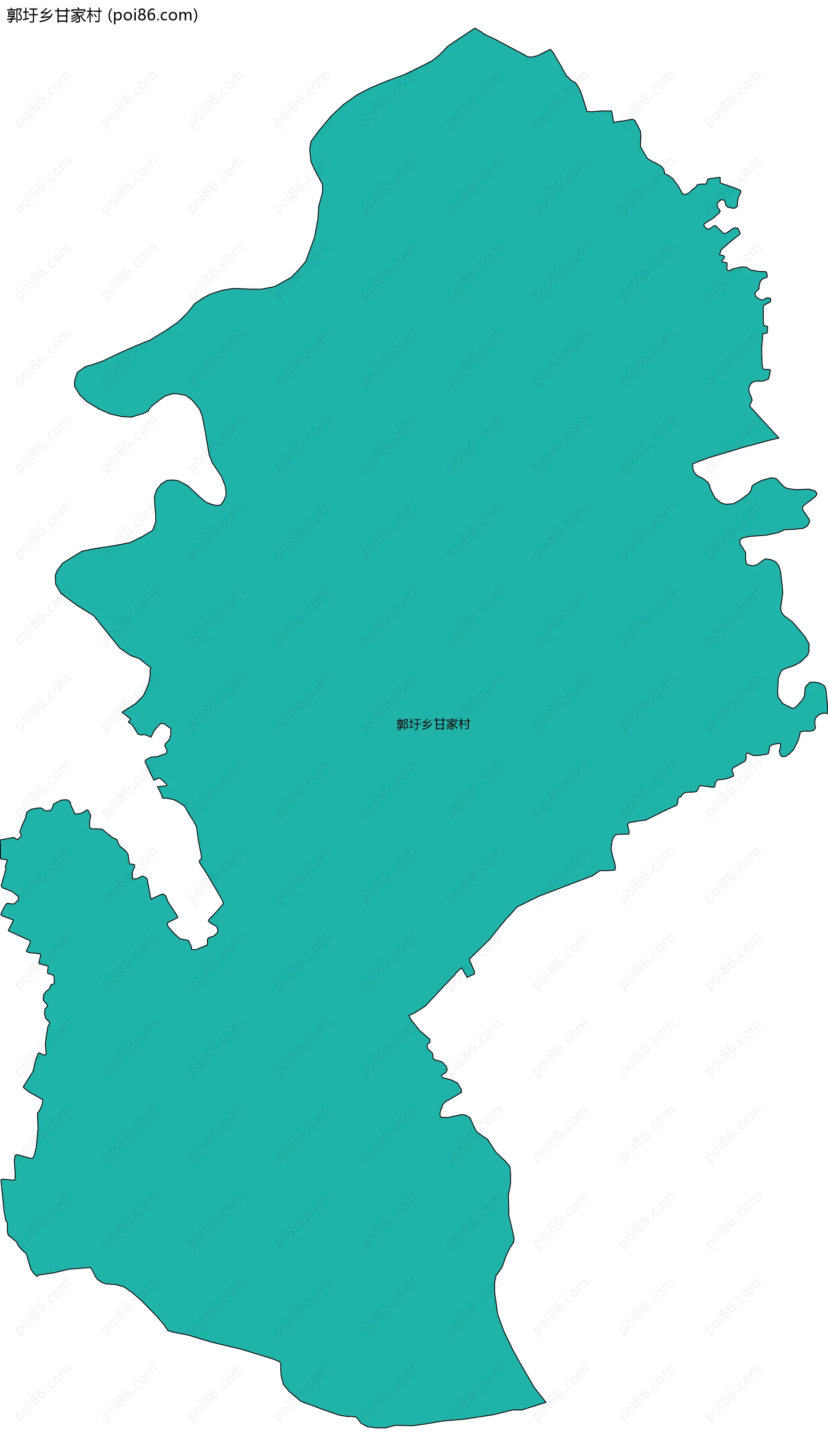 郭圩乡甘家村边界地图