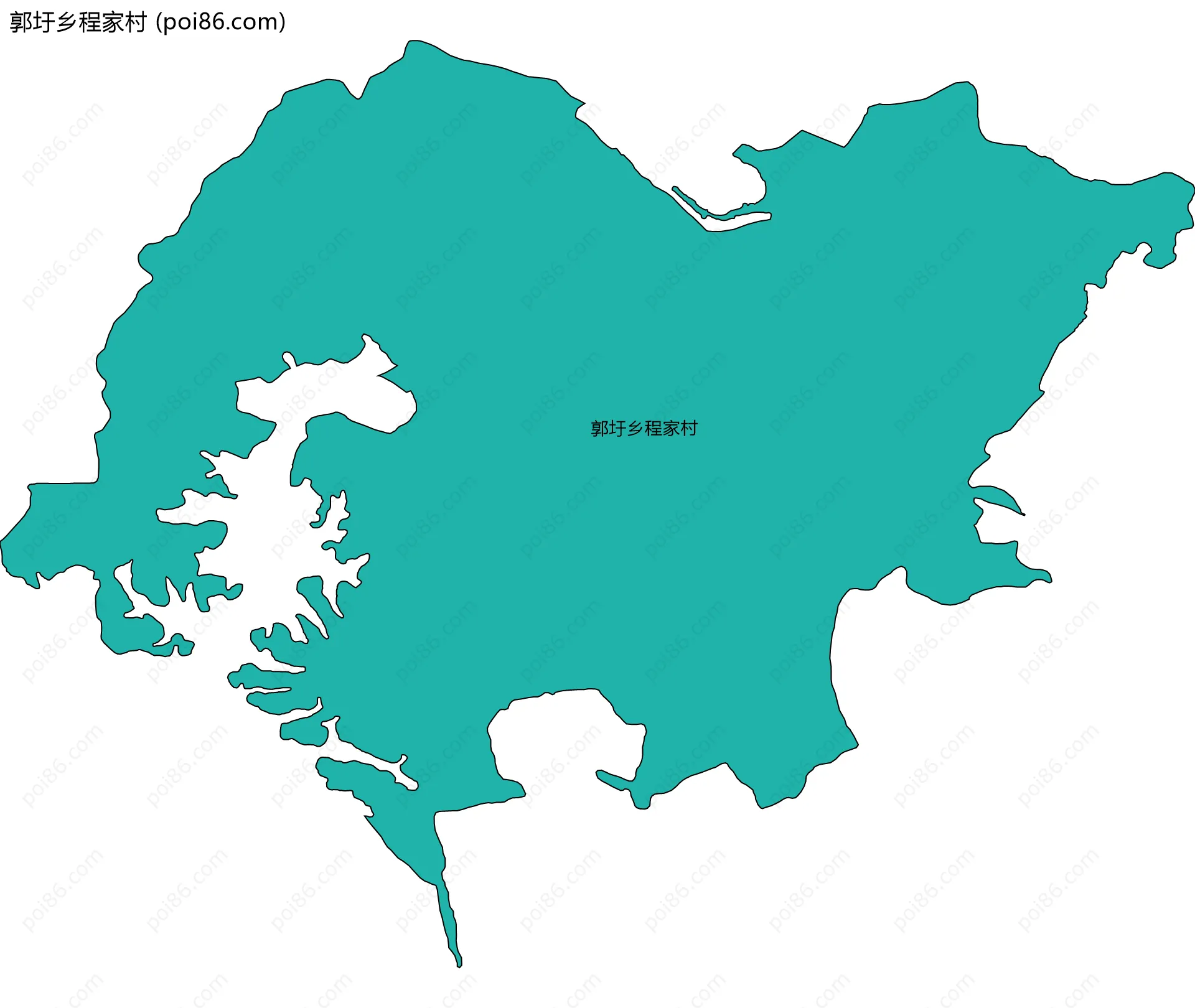 郭圩乡程家村边界地图