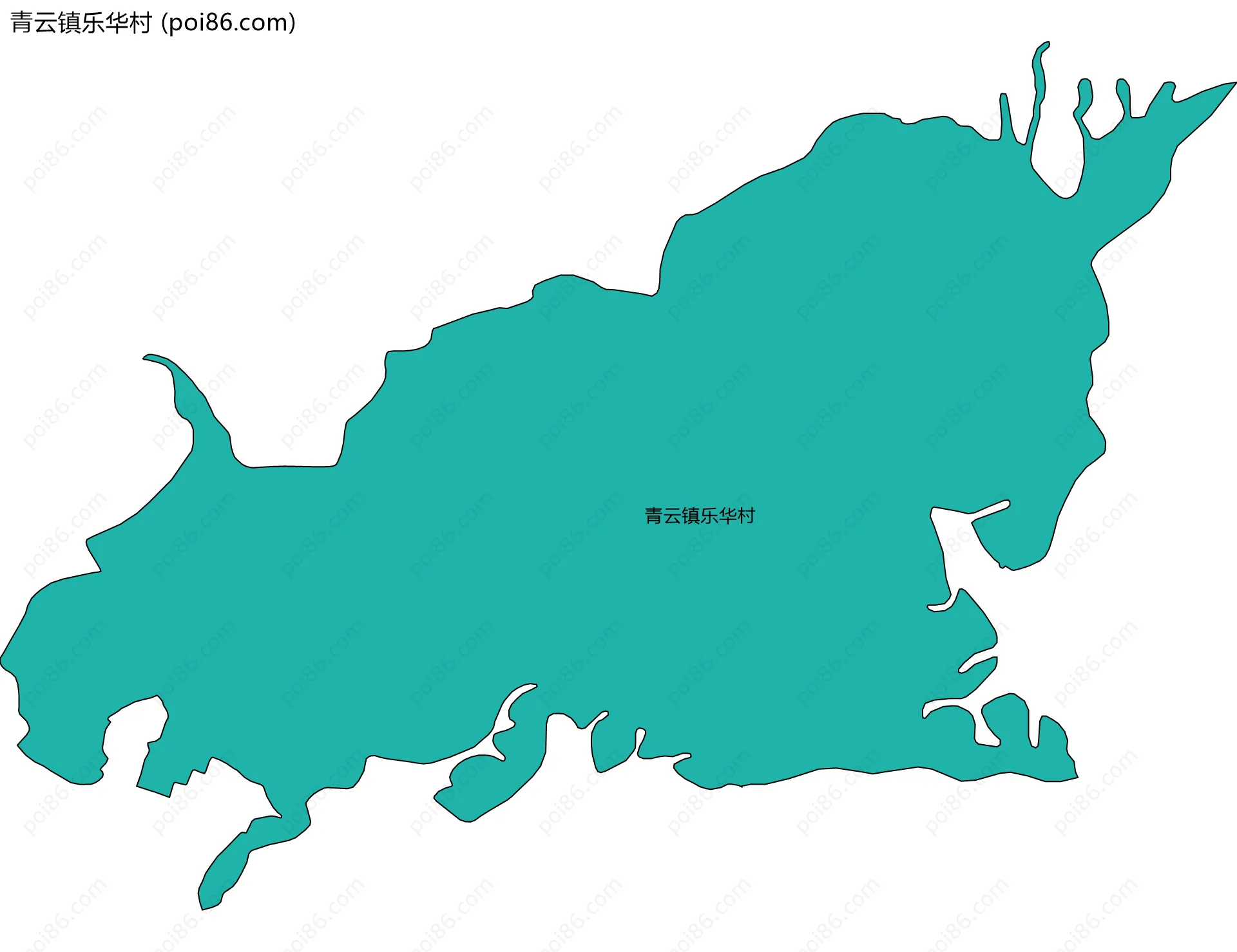 青云镇乐华村边界地图