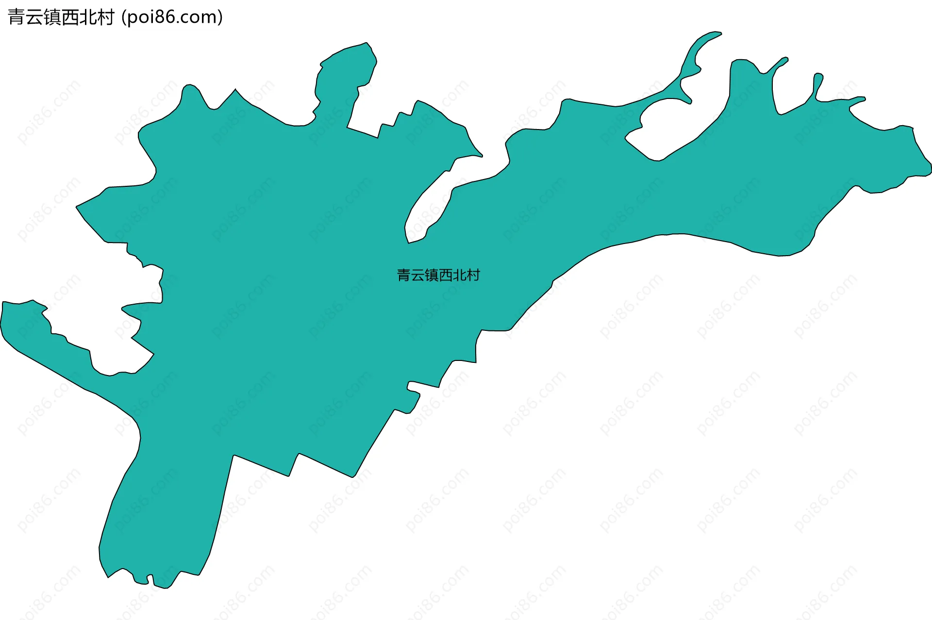 青云镇西北村边界地图