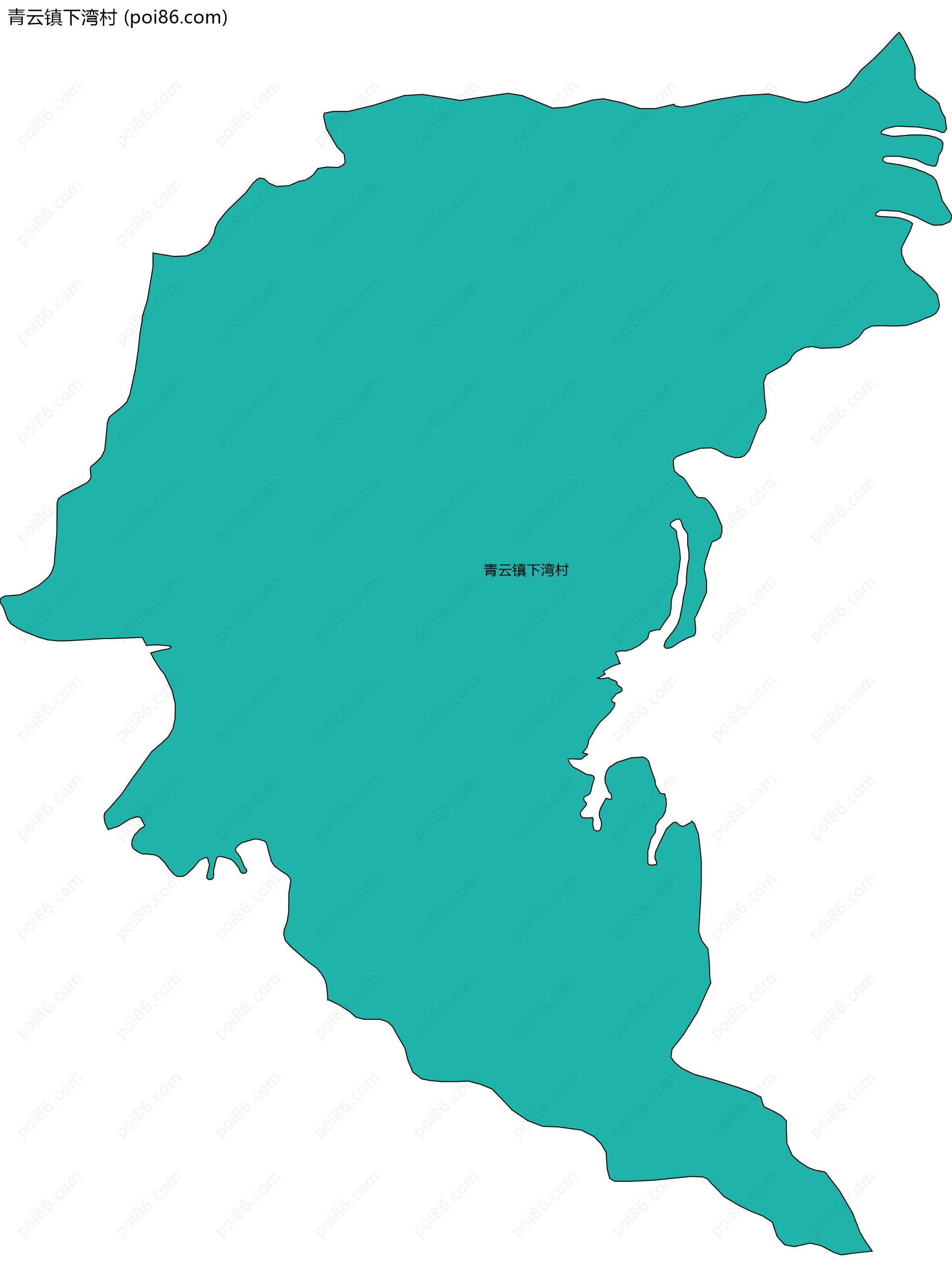 青云镇下湾村边界地图