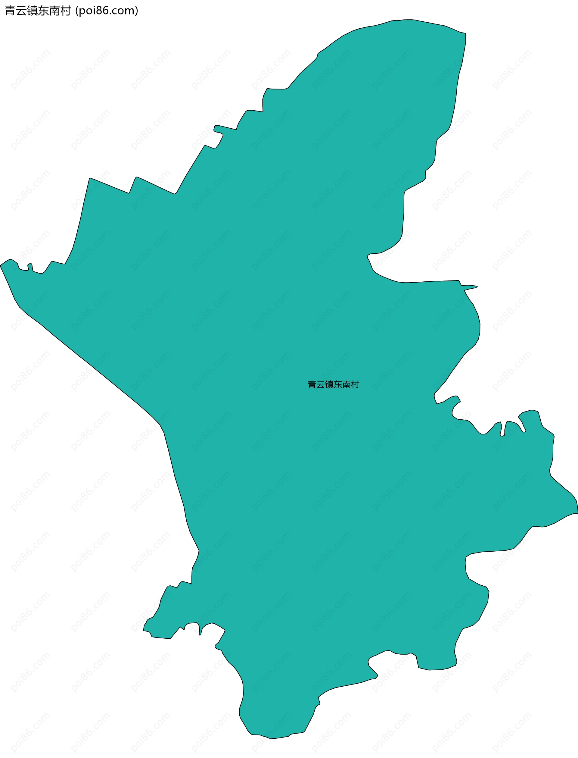 青云镇东南村边界地图