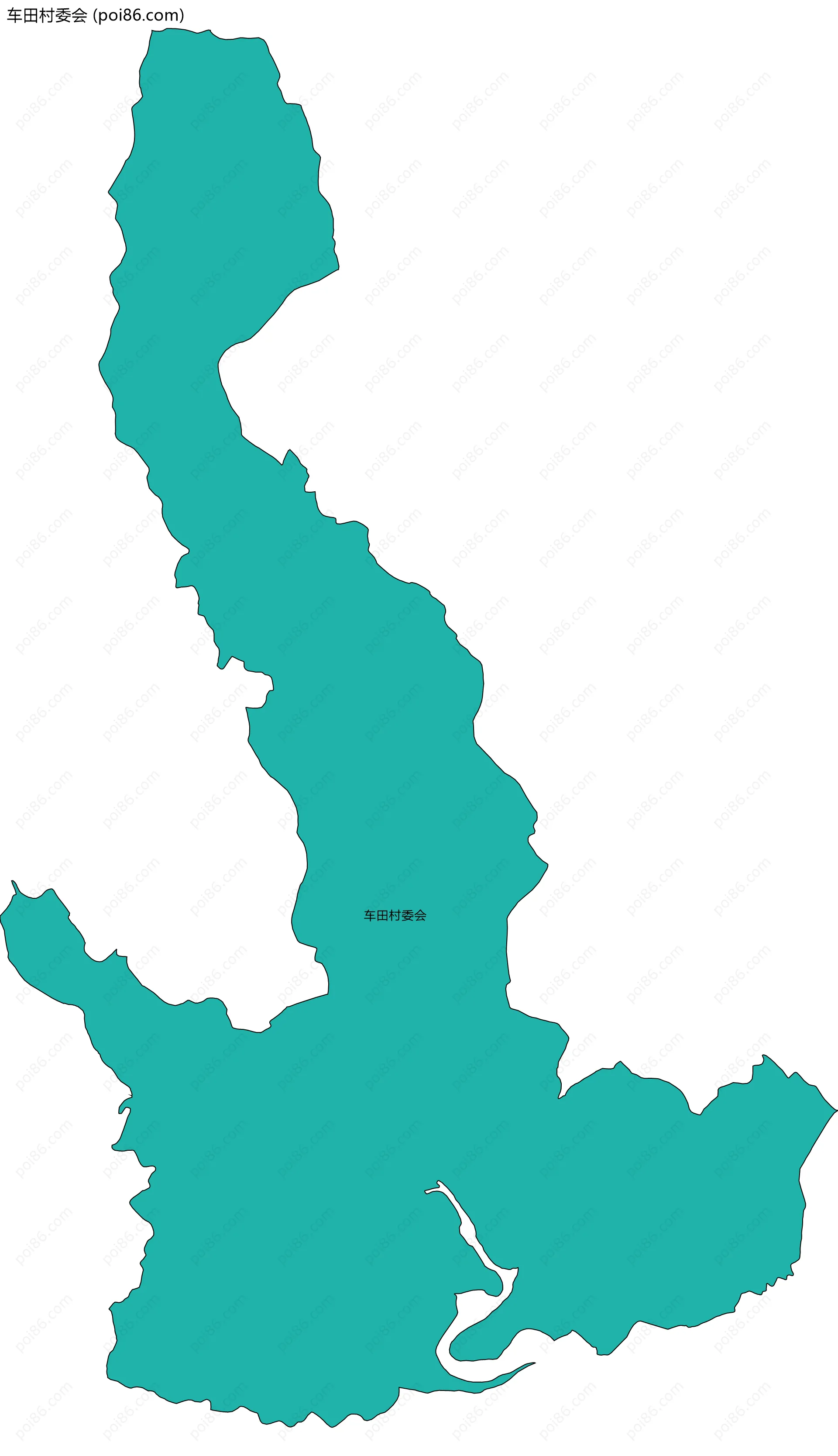 车田村委会边界地图