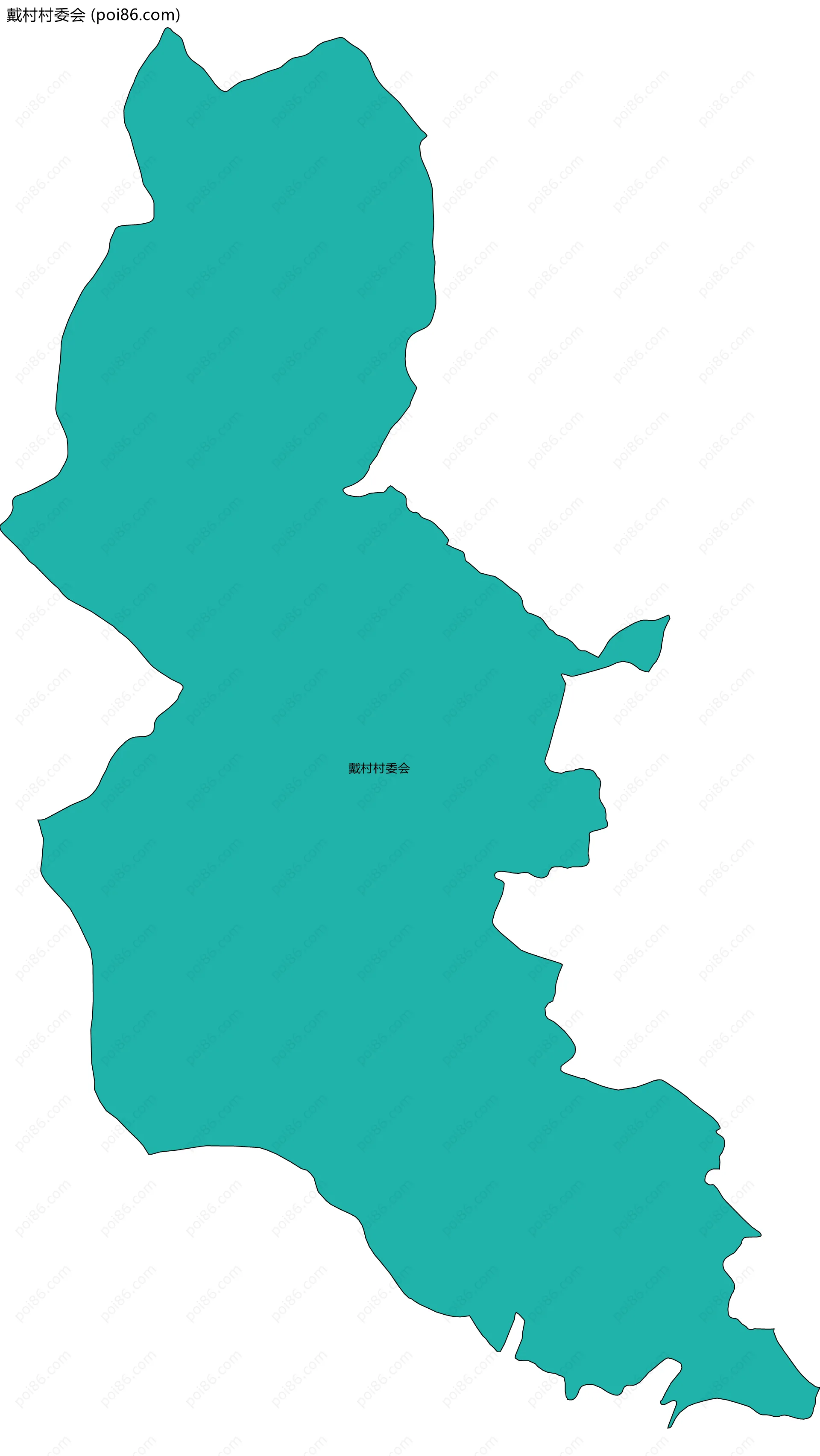戴村村委会边界地图
