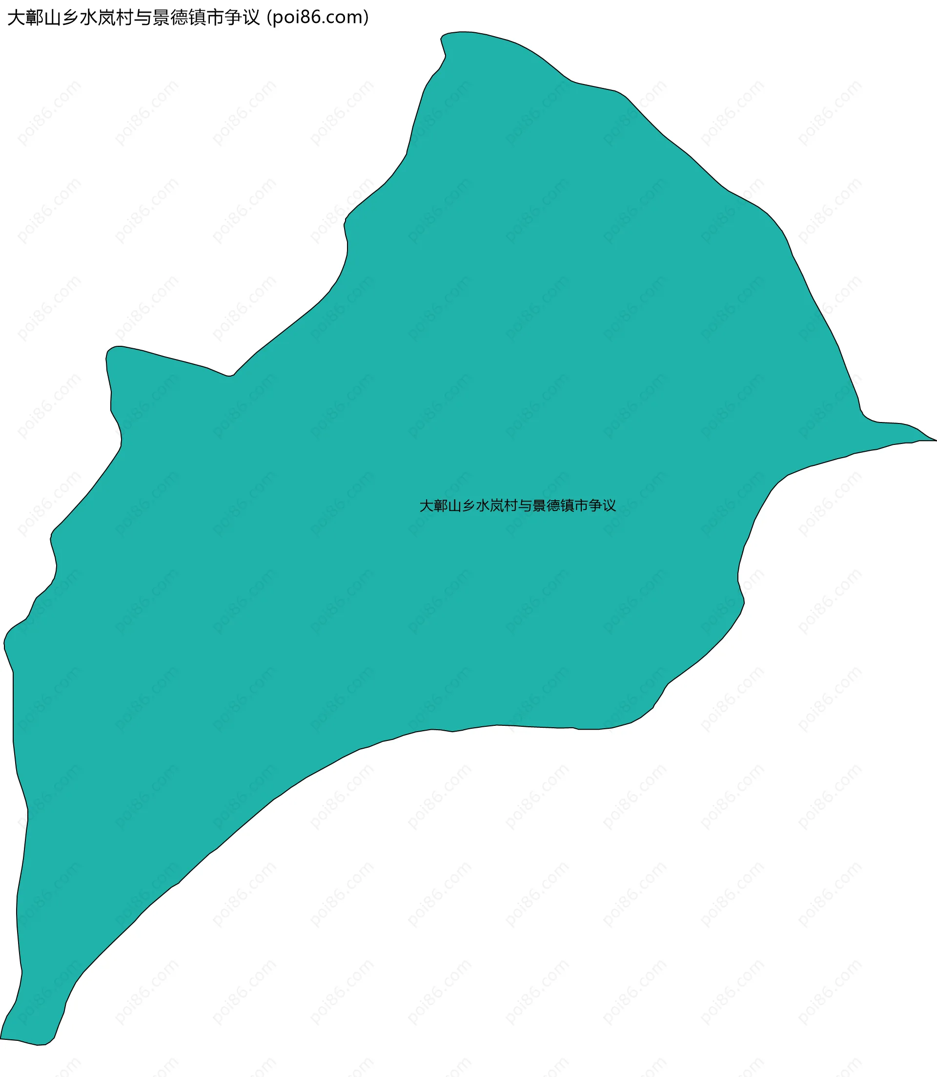 大鄣山乡水岚村与景德镇市争议边界地图