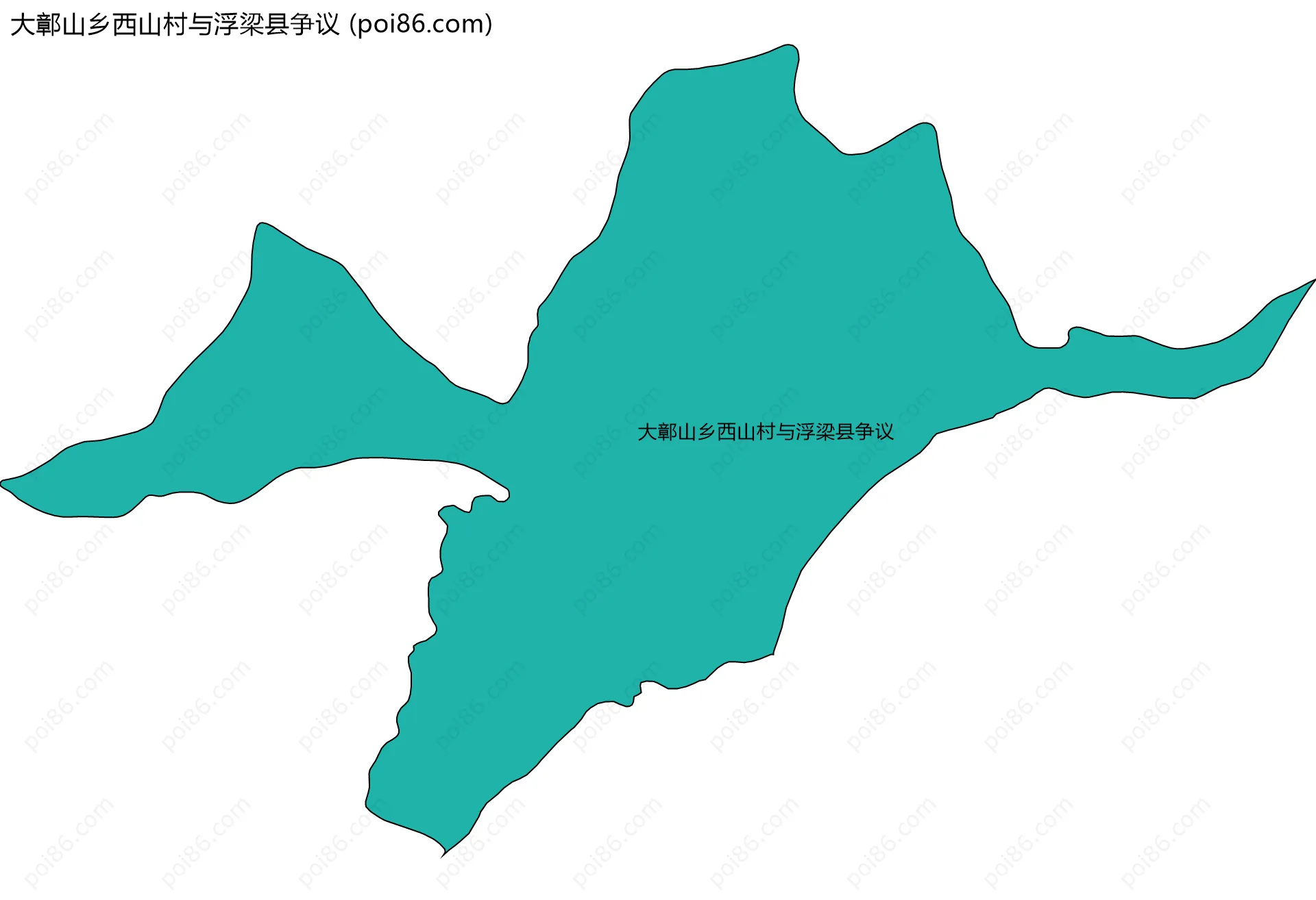 大鄣山乡西山村与浮梁县争议边界地图