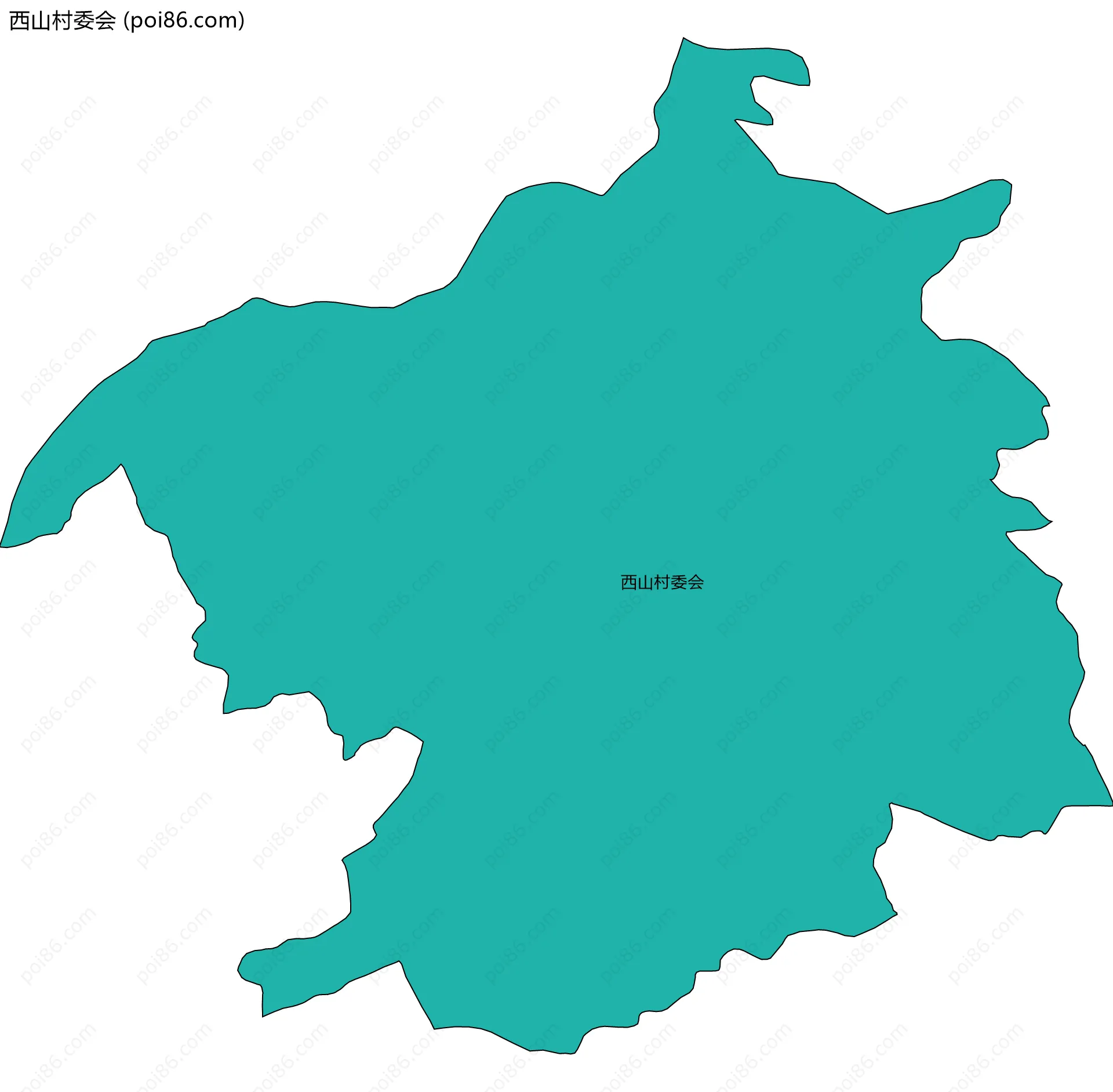 西山村委会边界地图
