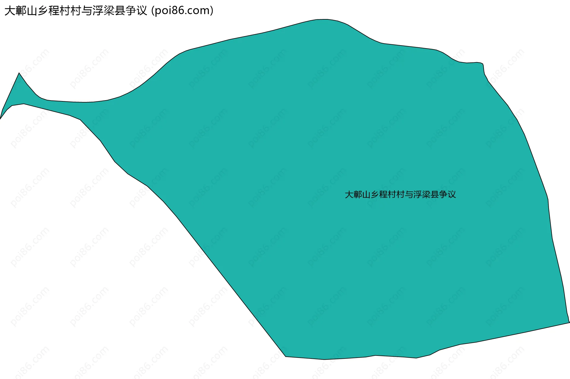 大鄣山乡程村村与浮梁县争议边界地图