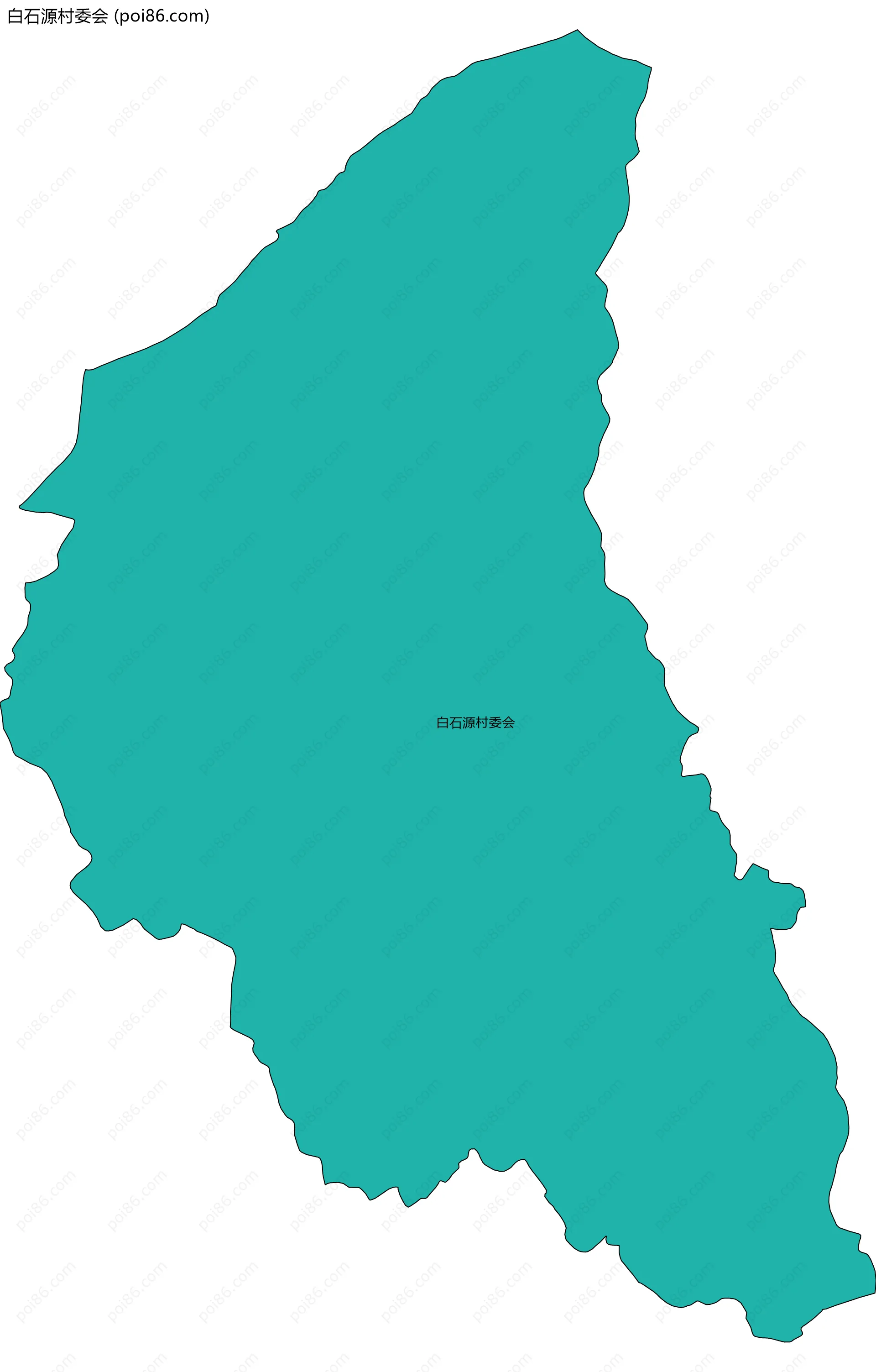 白石源村委会边界地图