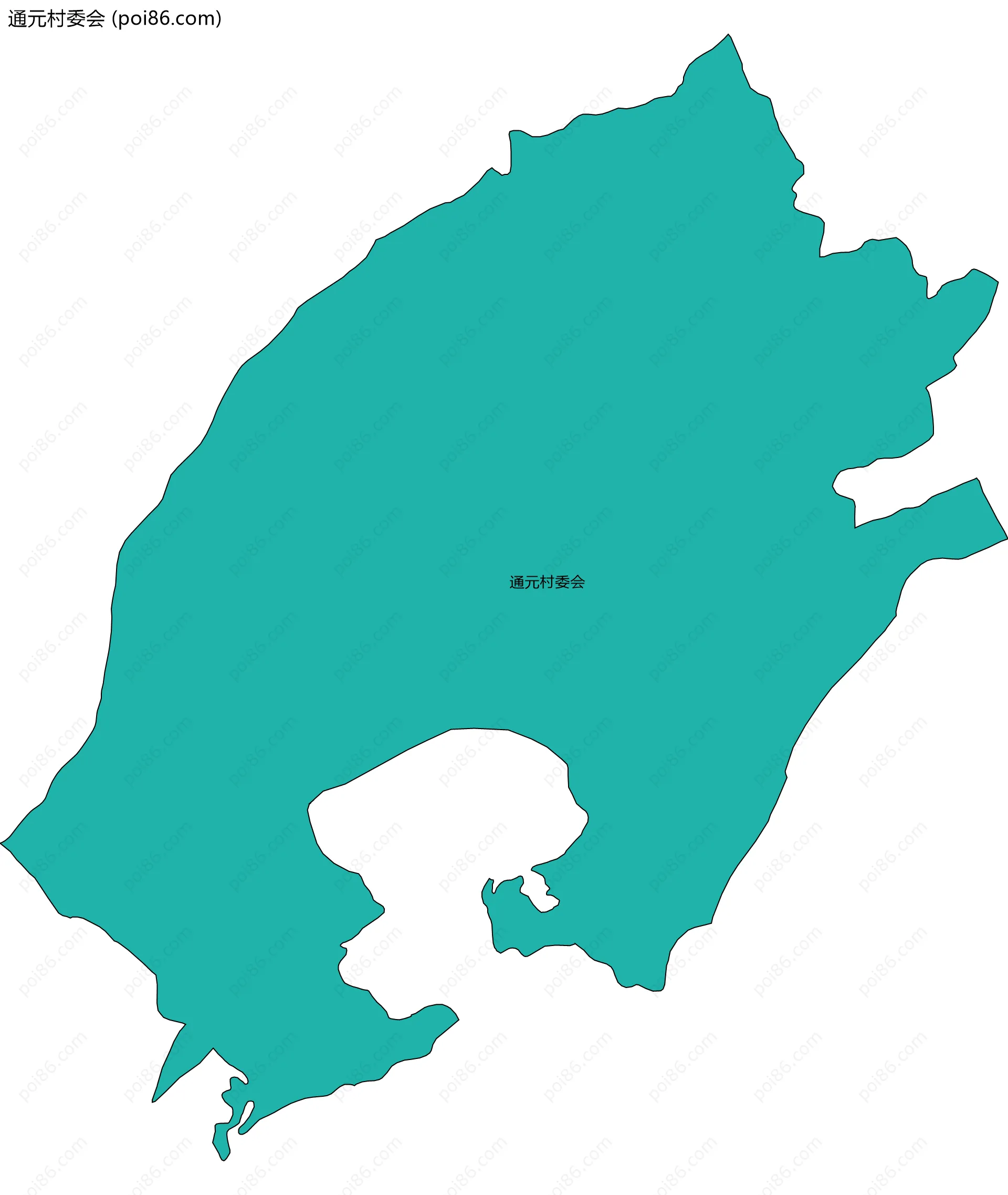 通元村委会边界地图