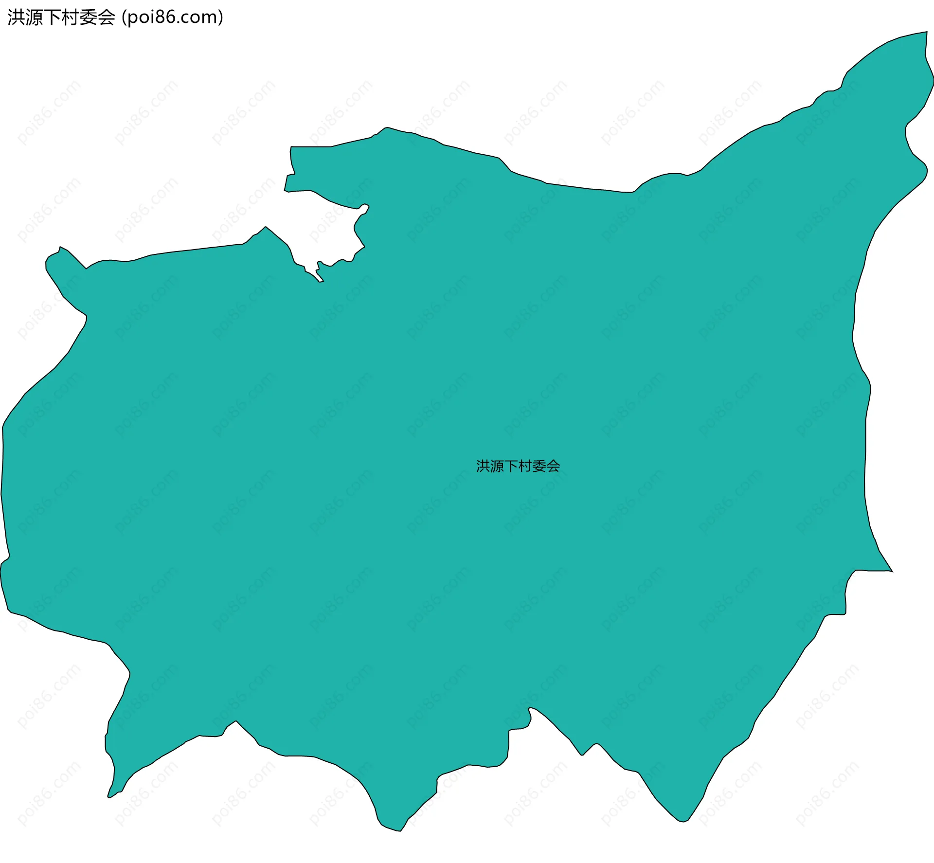 洪源下村委会边界地图