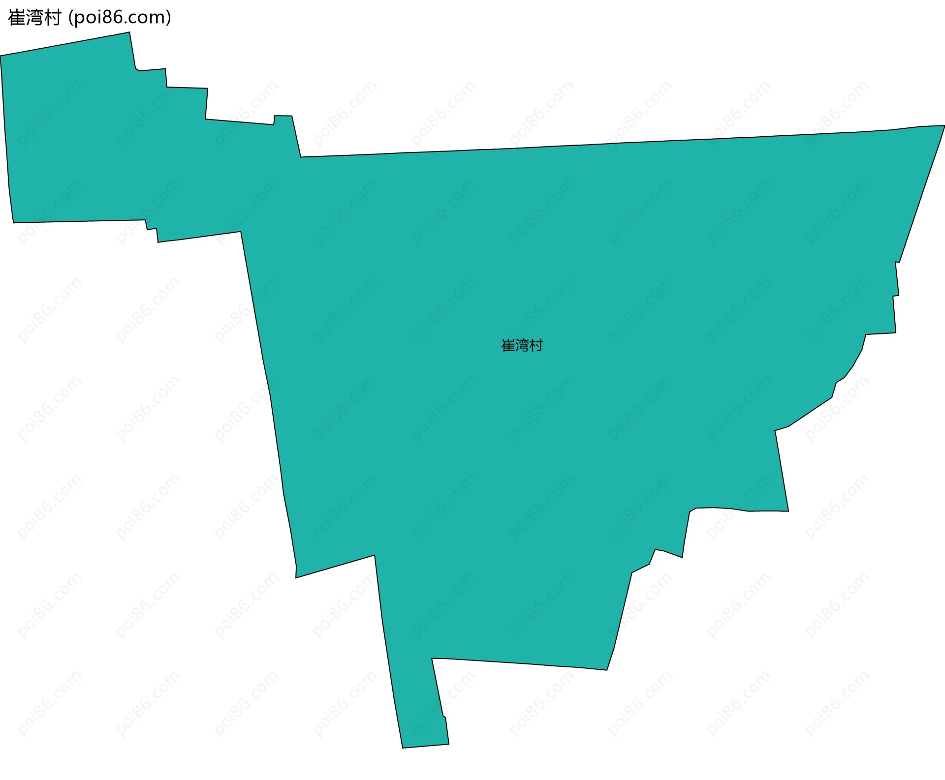 崔湾村边界地图