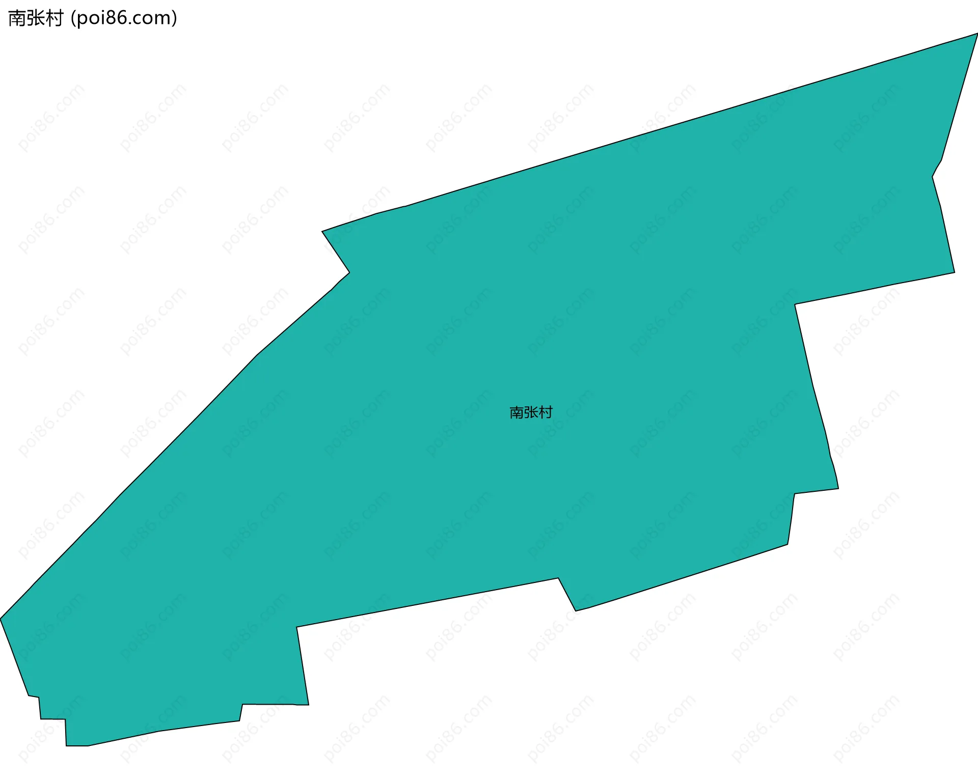 南张村边界地图