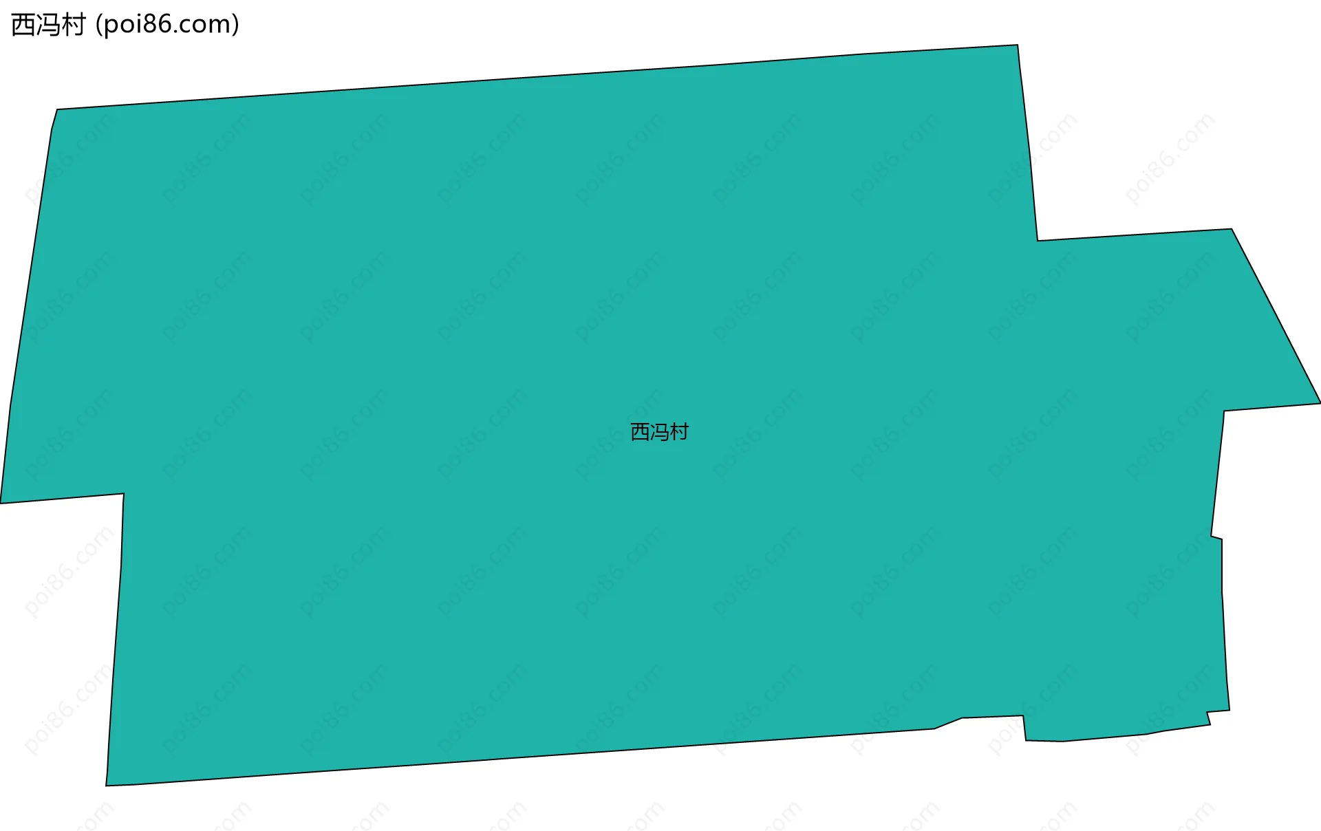 西冯村边界地图