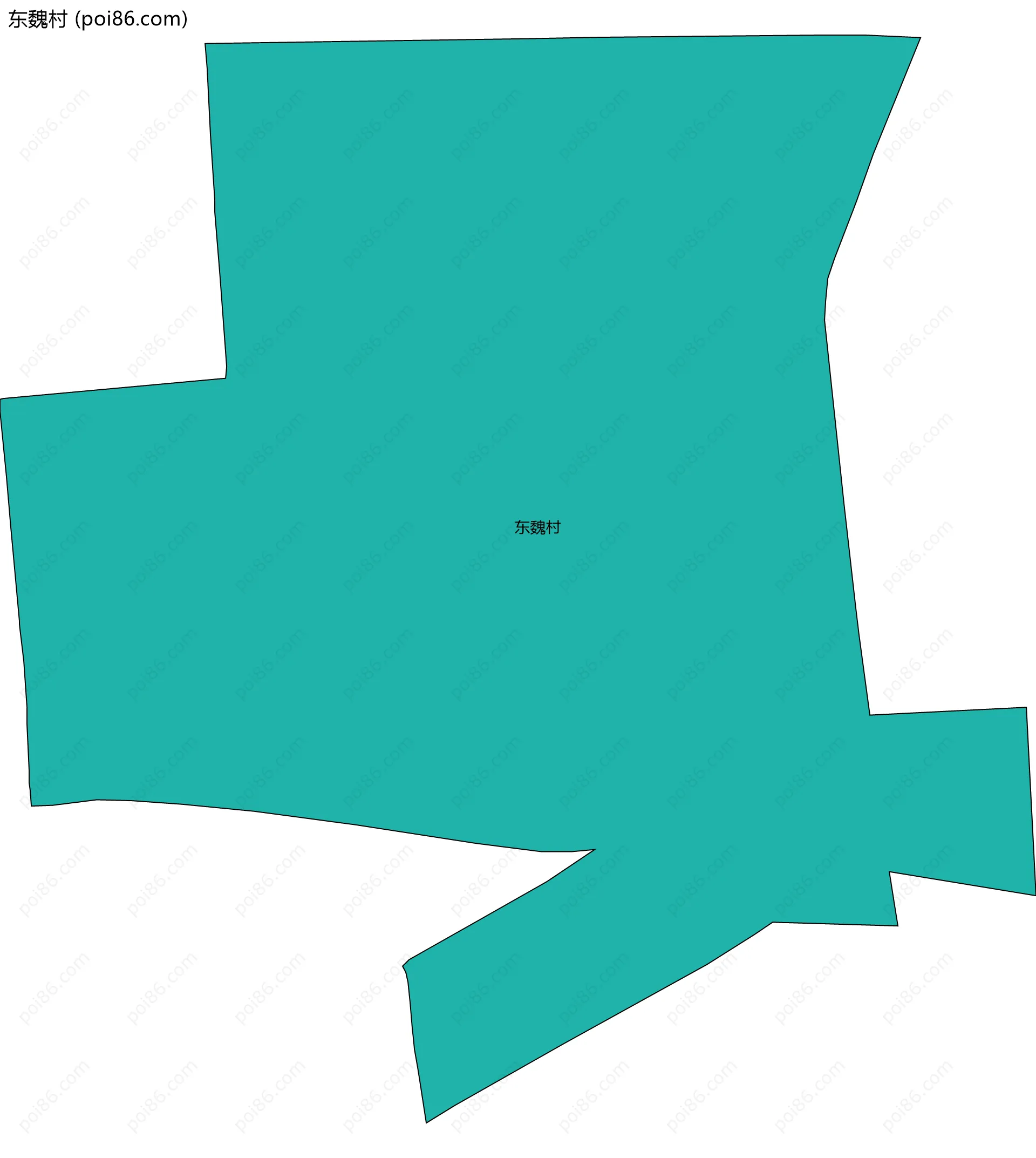 东魏村边界地图