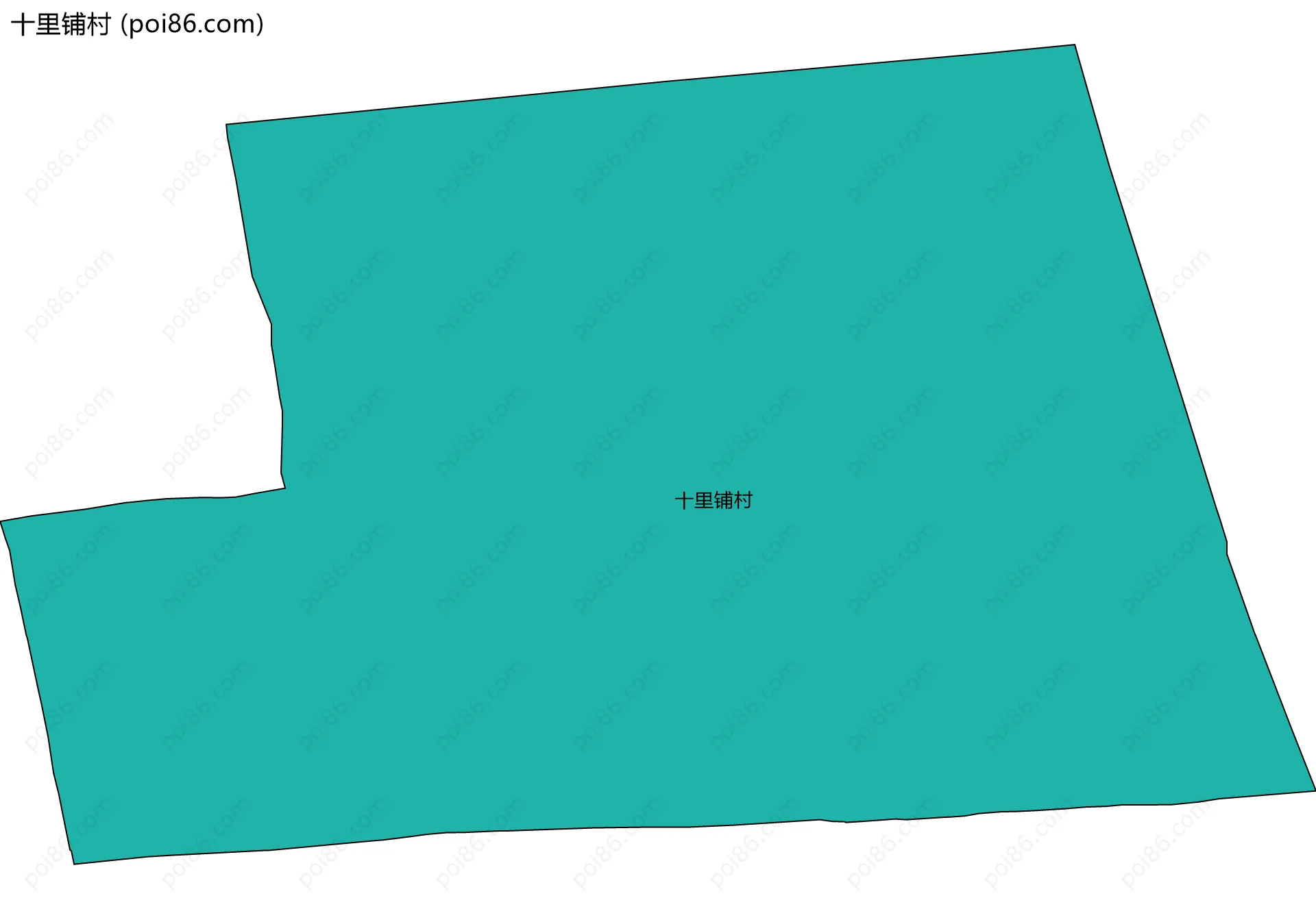 十里铺村边界地图