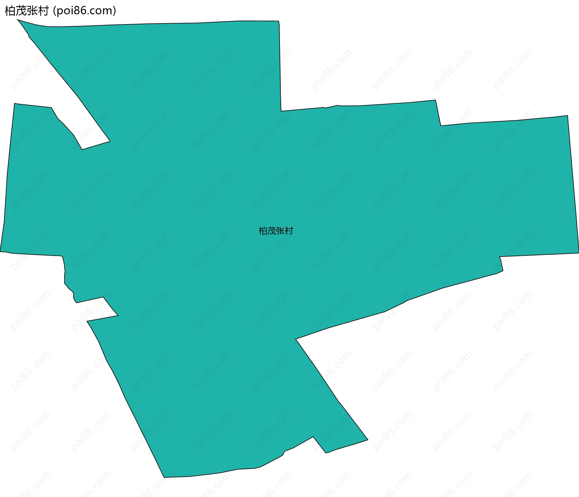 柏茂张村边界地图