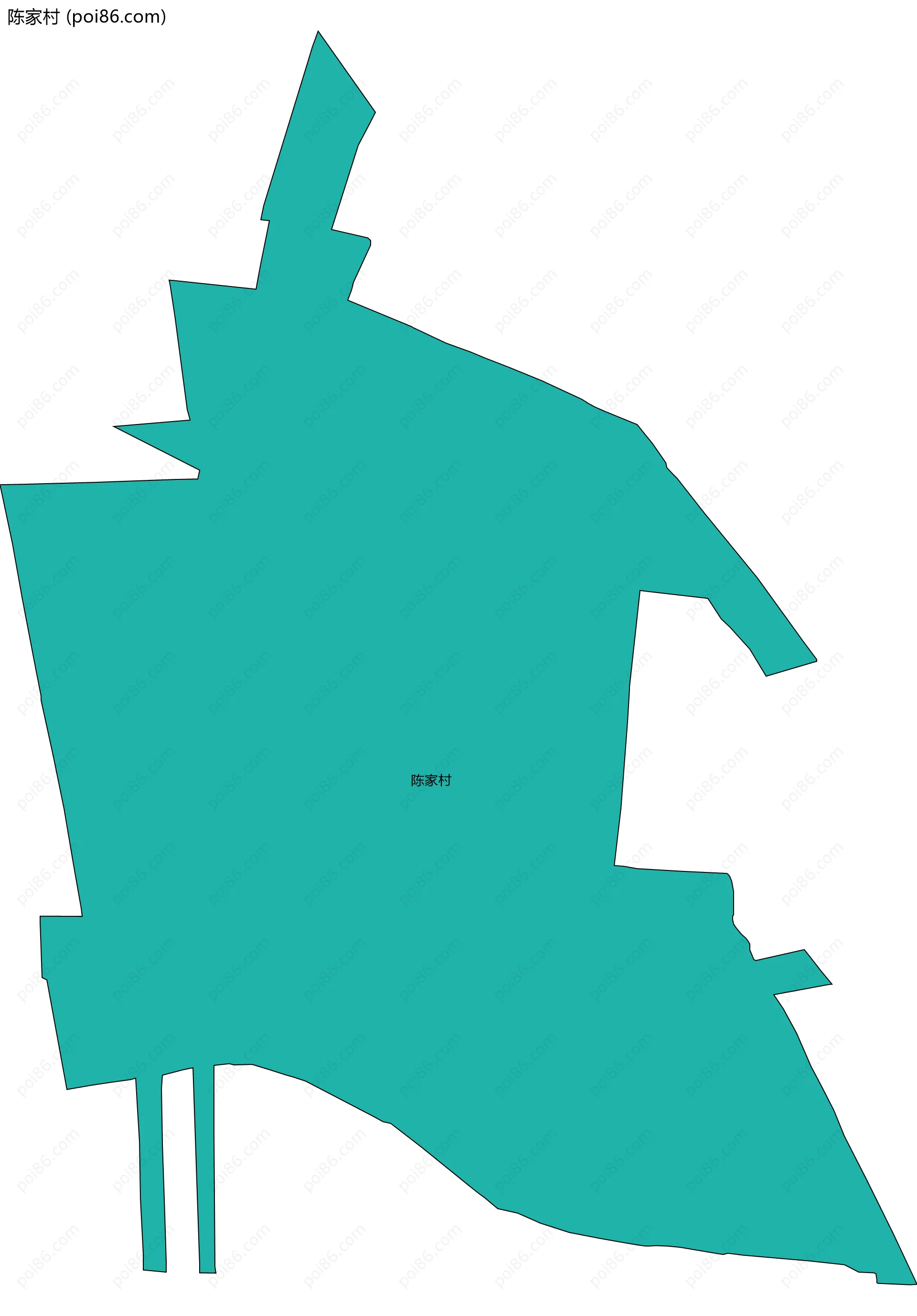 陈家村边界地图