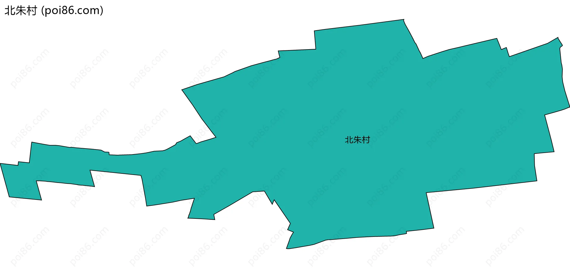 北朱村边界地图