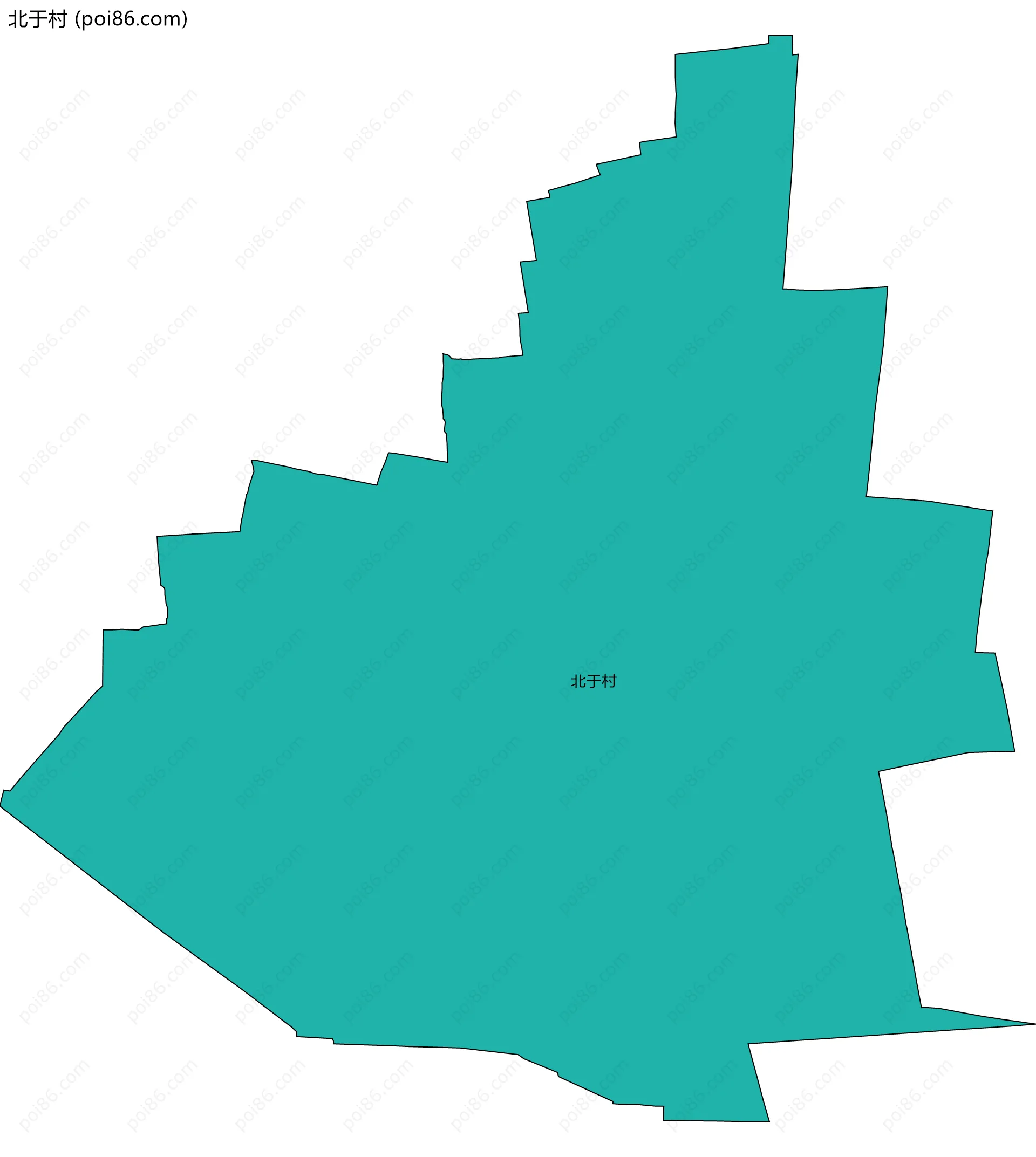 北于村边界地图