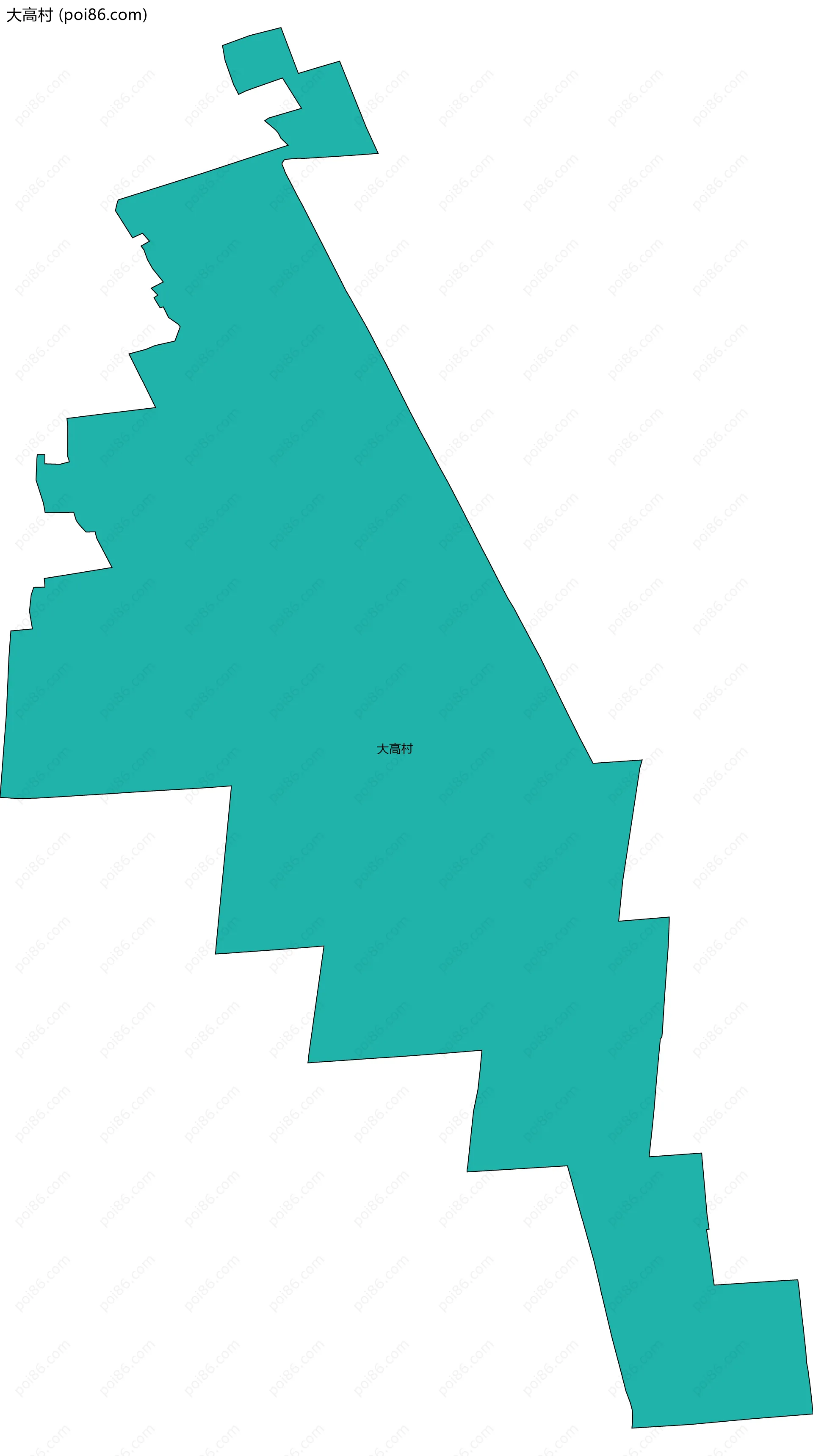 大高村边界地图
