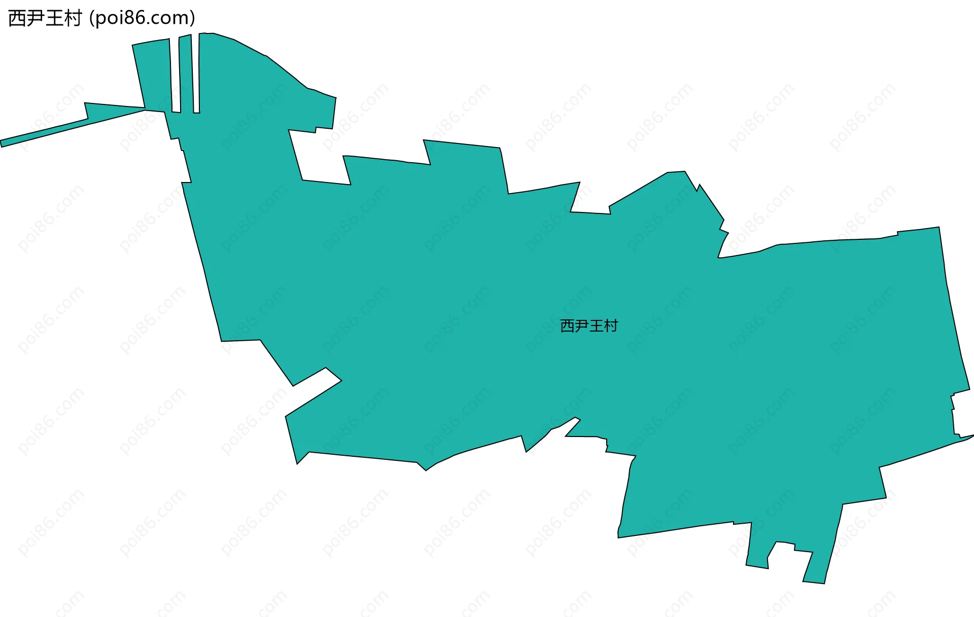 西尹王村边界地图