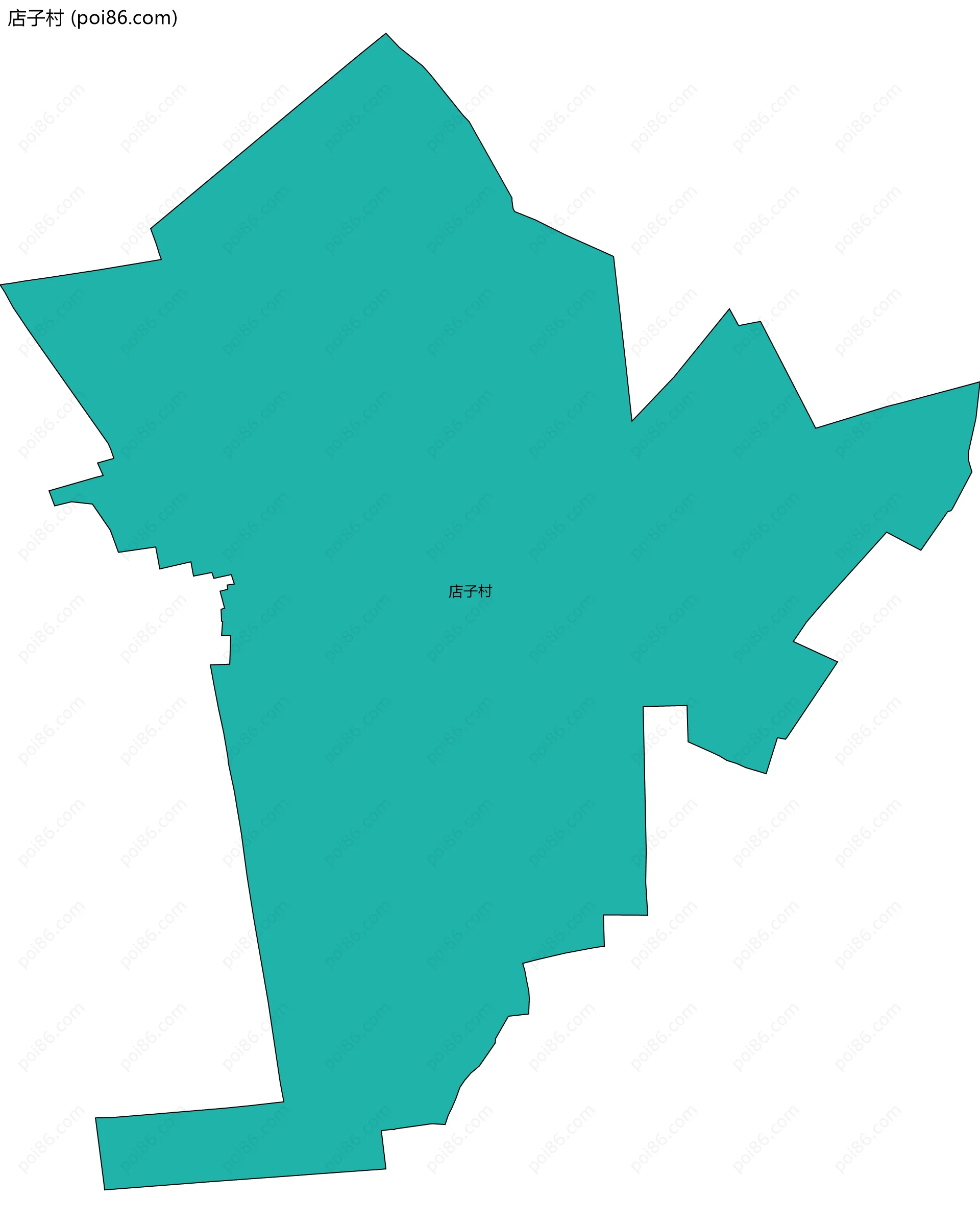 店子村边界地图
