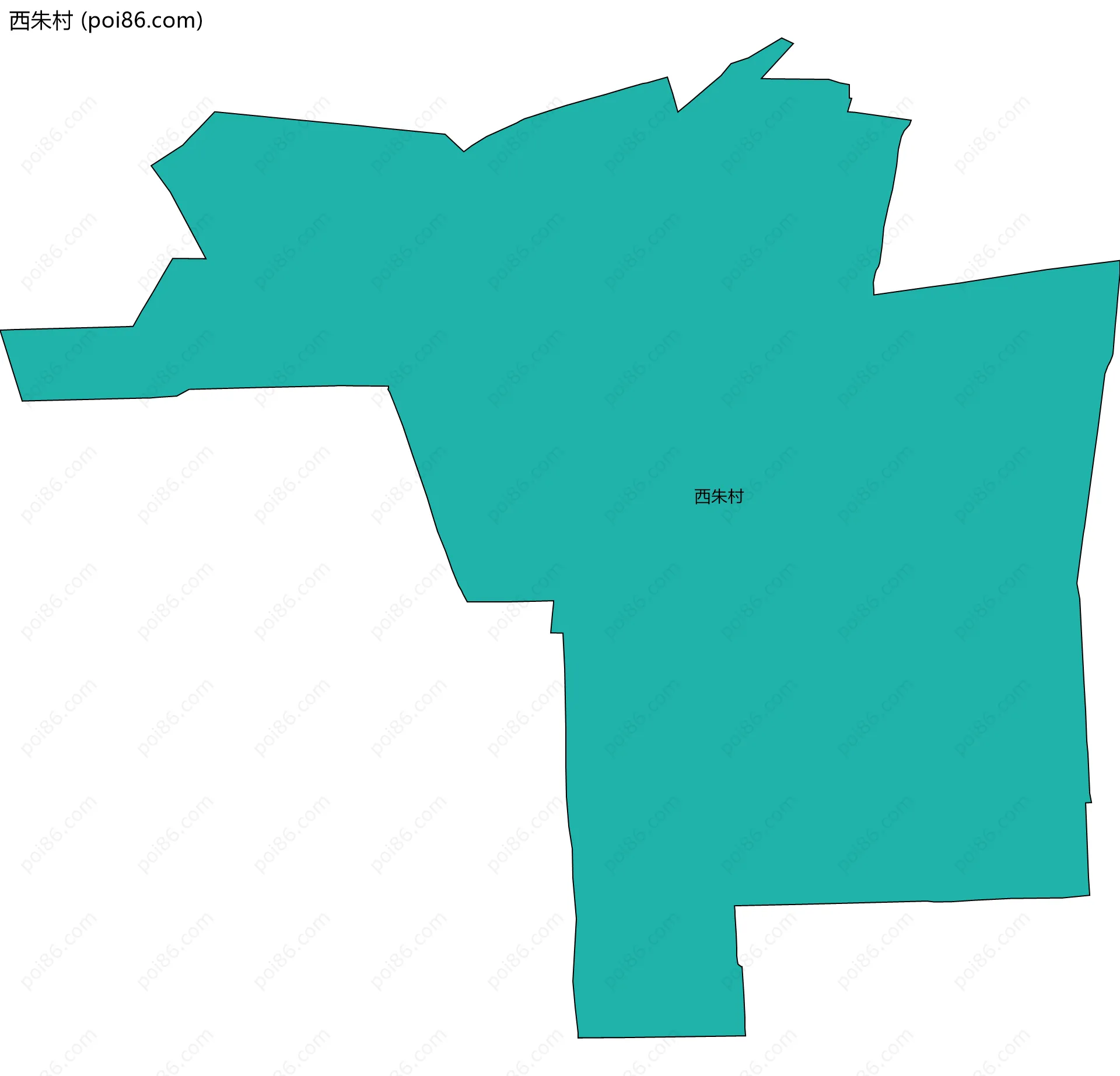 西朱村边界地图