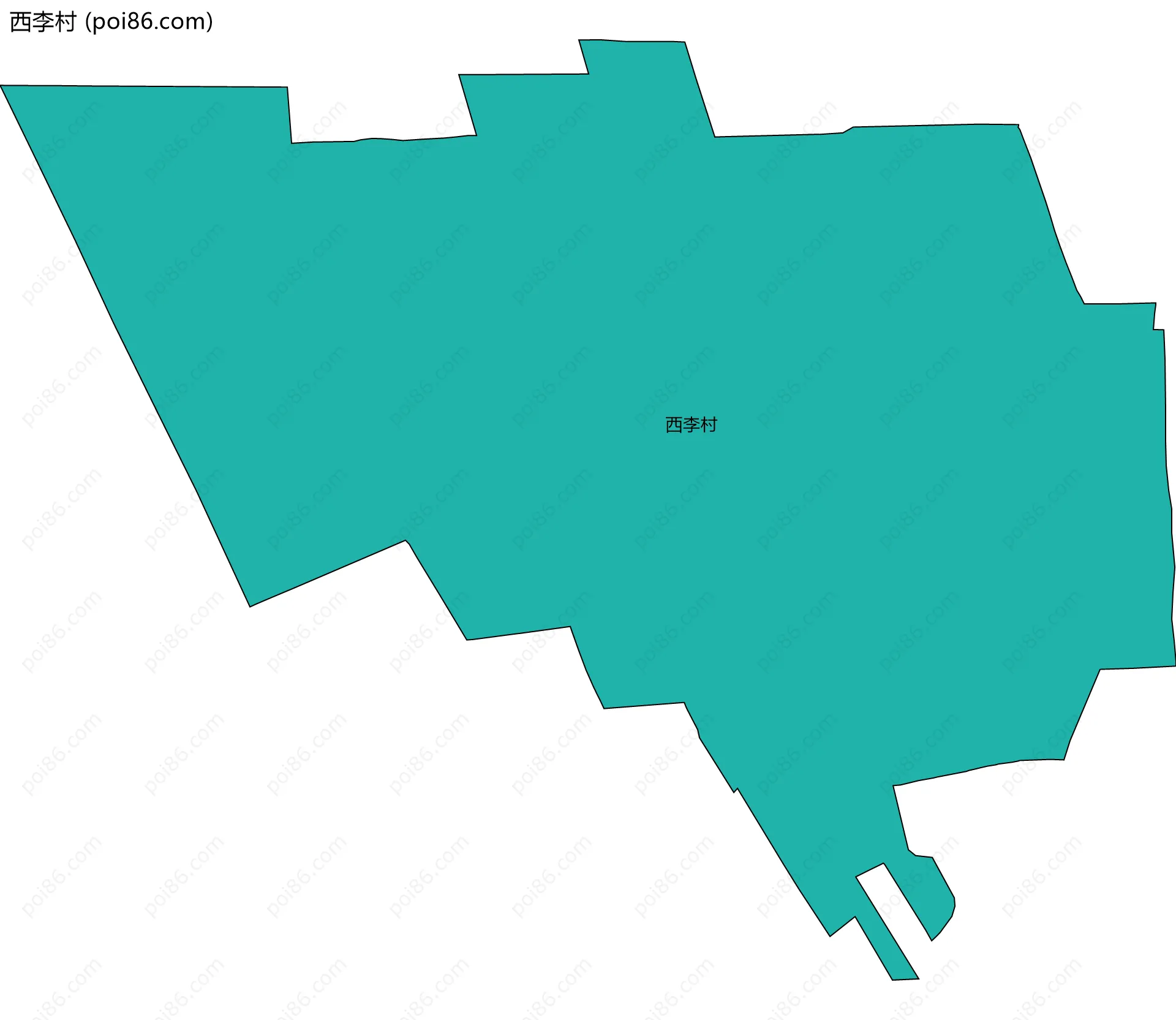西李村边界地图
