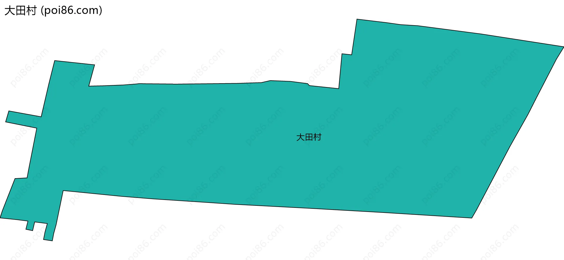 大田村边界地图