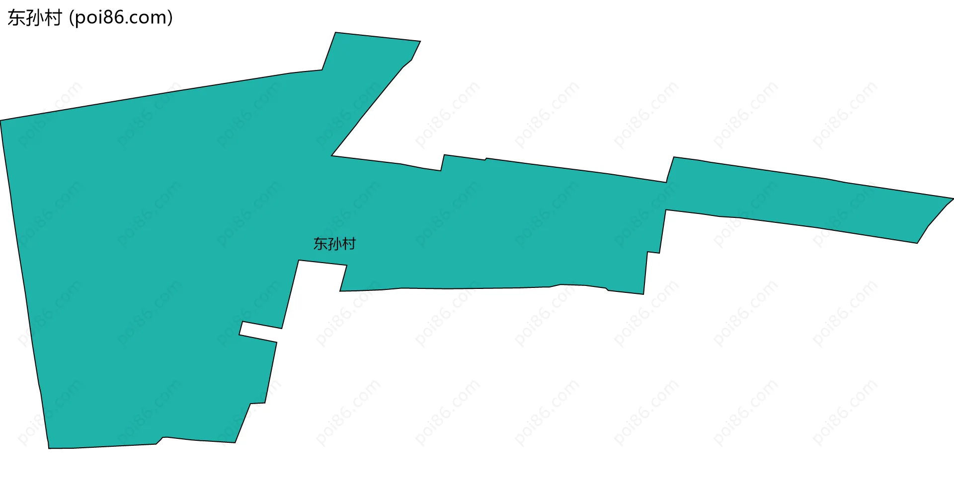 东孙村边界地图