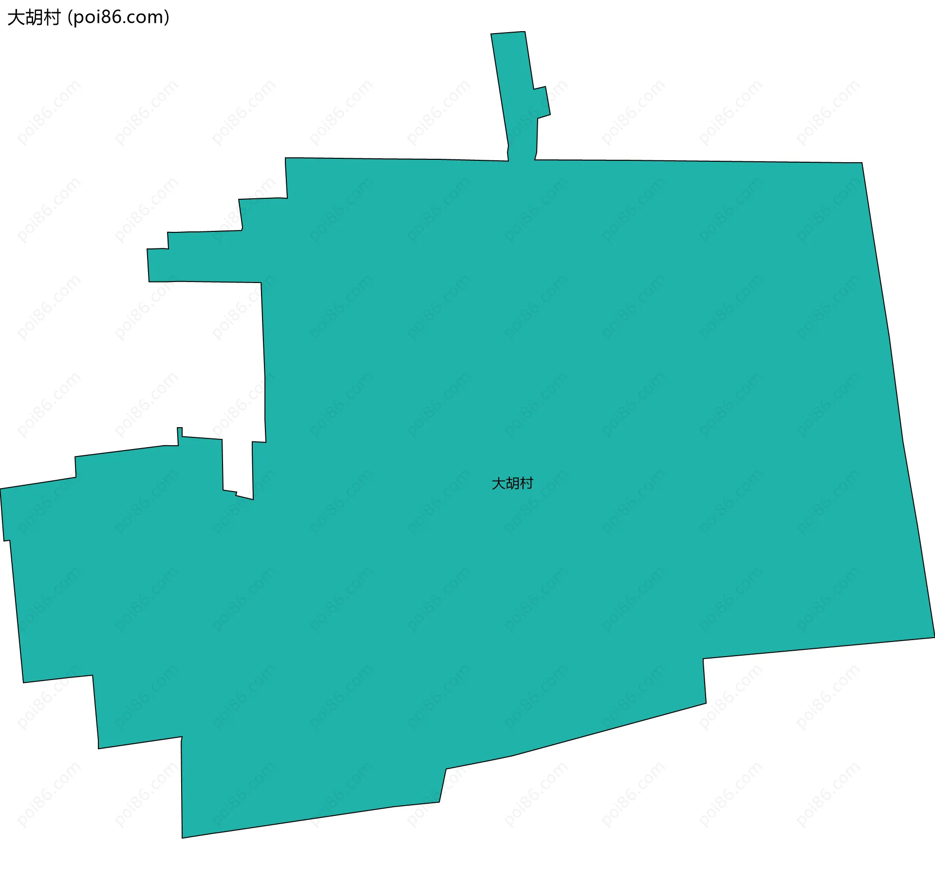 大胡村边界地图
