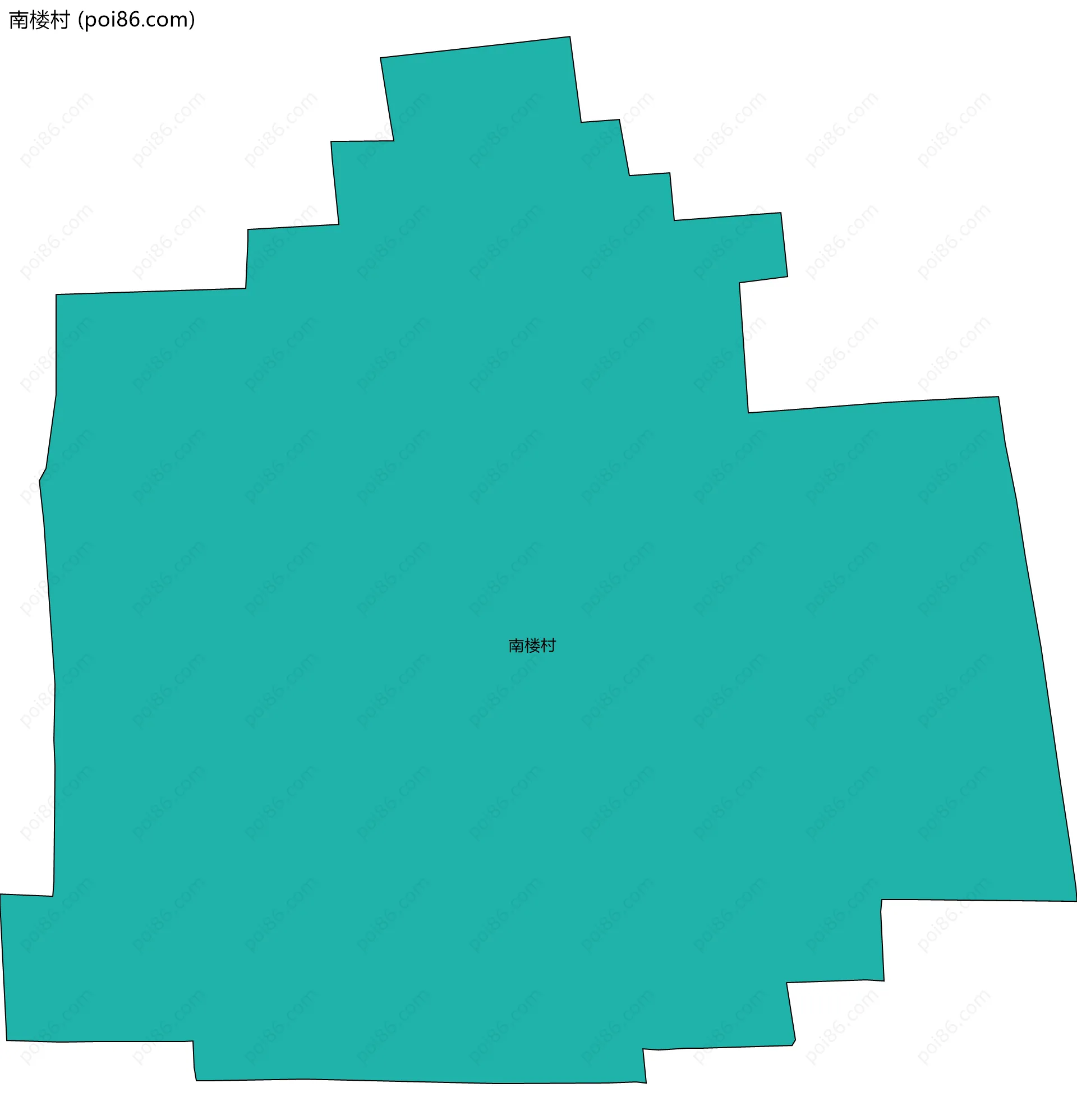 南楼村边界地图