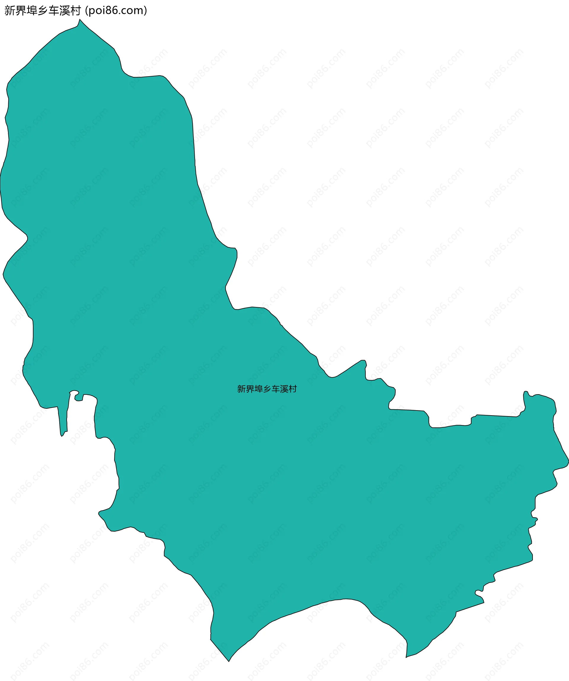 新界埠乡车溪村边界地图