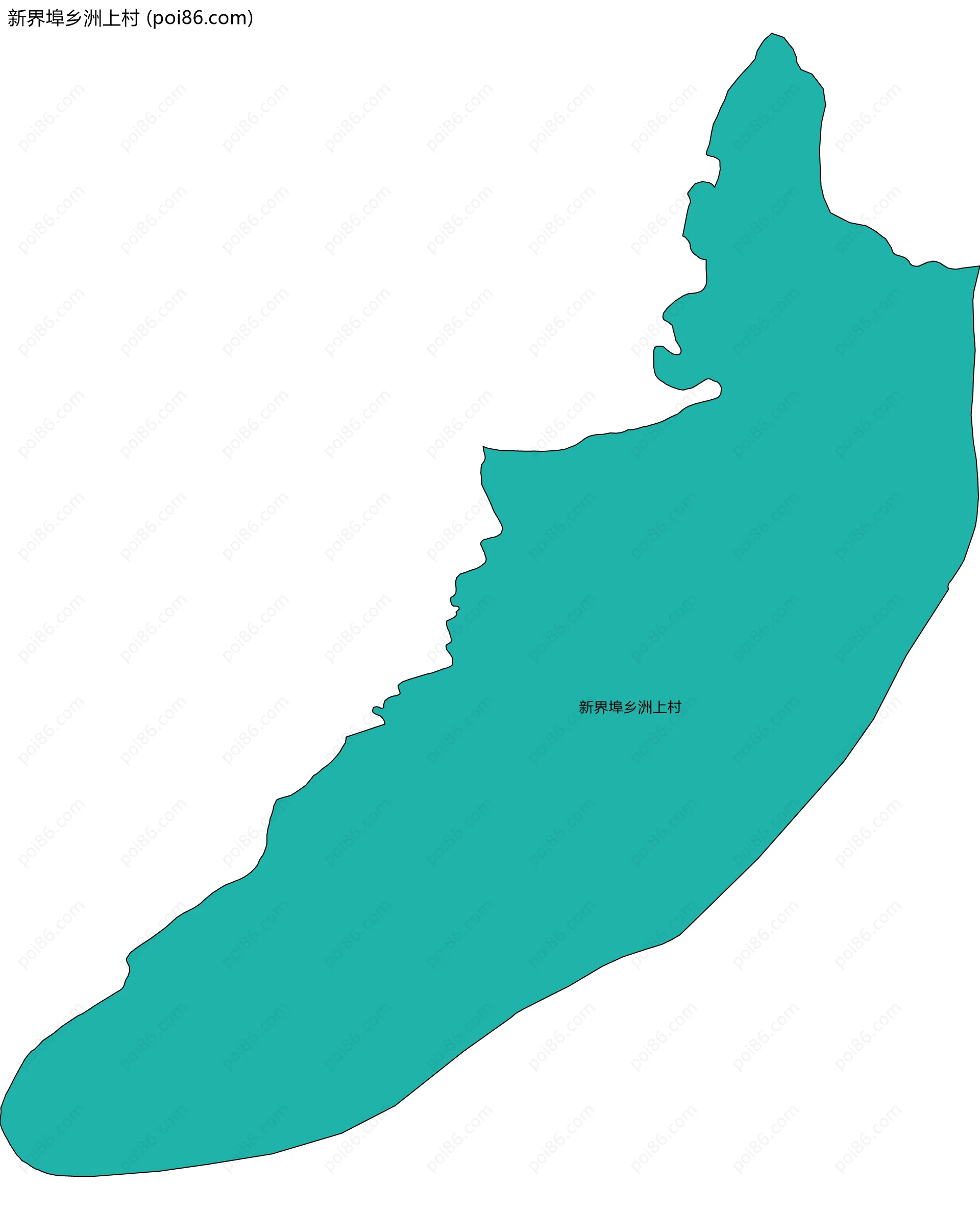 新界埠乡洲上村边界地图