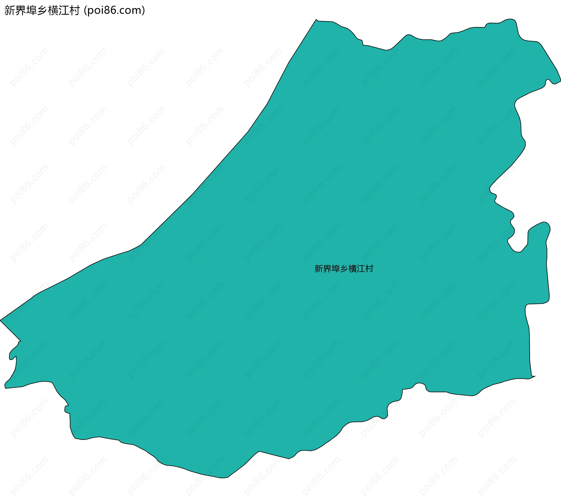 新界埠乡横江村边界地图