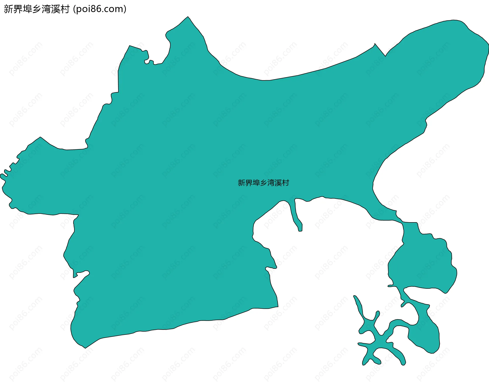 新界埠乡湾溪村边界地图